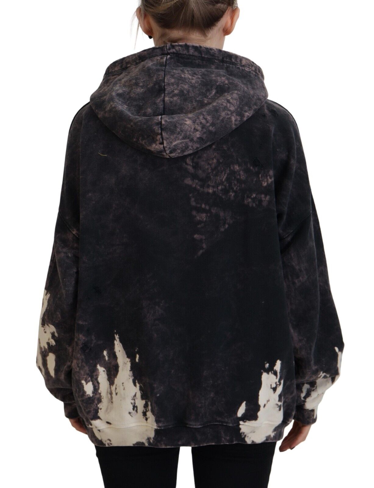 Multicolor geverfde katoenen hoodie sweatshirt trui