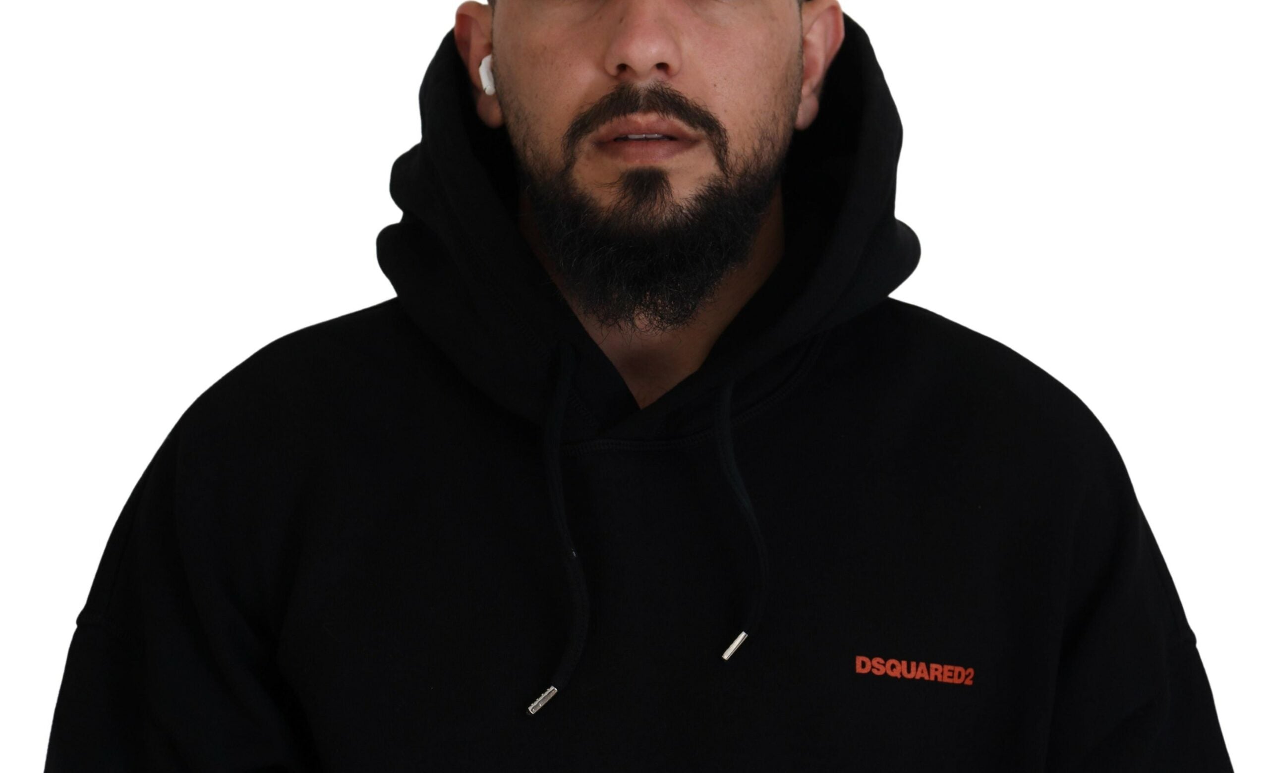 Zwarte rode katoenen tie-dye hoodie met capuchon
