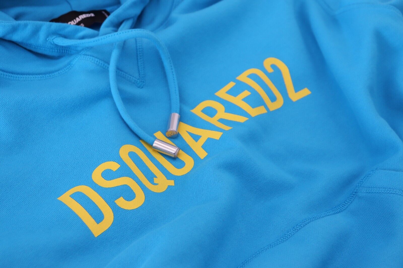 Blauwe logoprint katoenen hoodie sweatshirt trui