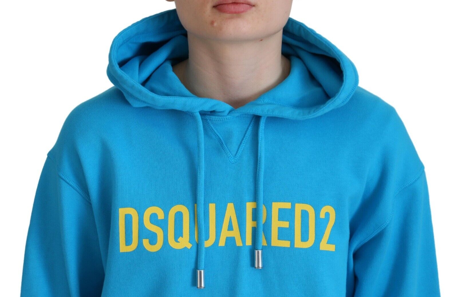 Blauwe logoprint katoenen hoodie sweatshirt trui