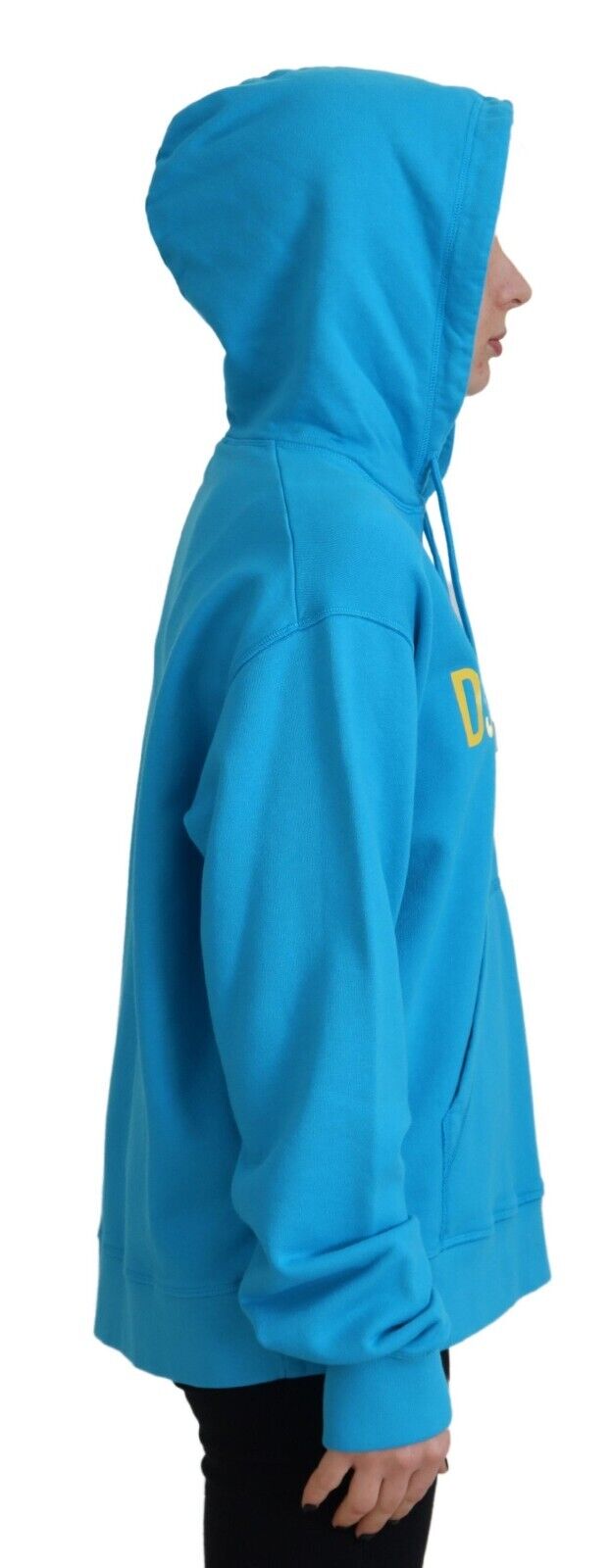 Blauwe logoprint katoenen hoodie sweatshirt trui
