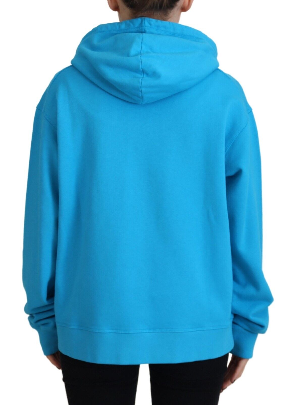 Blauwe logoprint katoenen hoodie sweatshirt trui