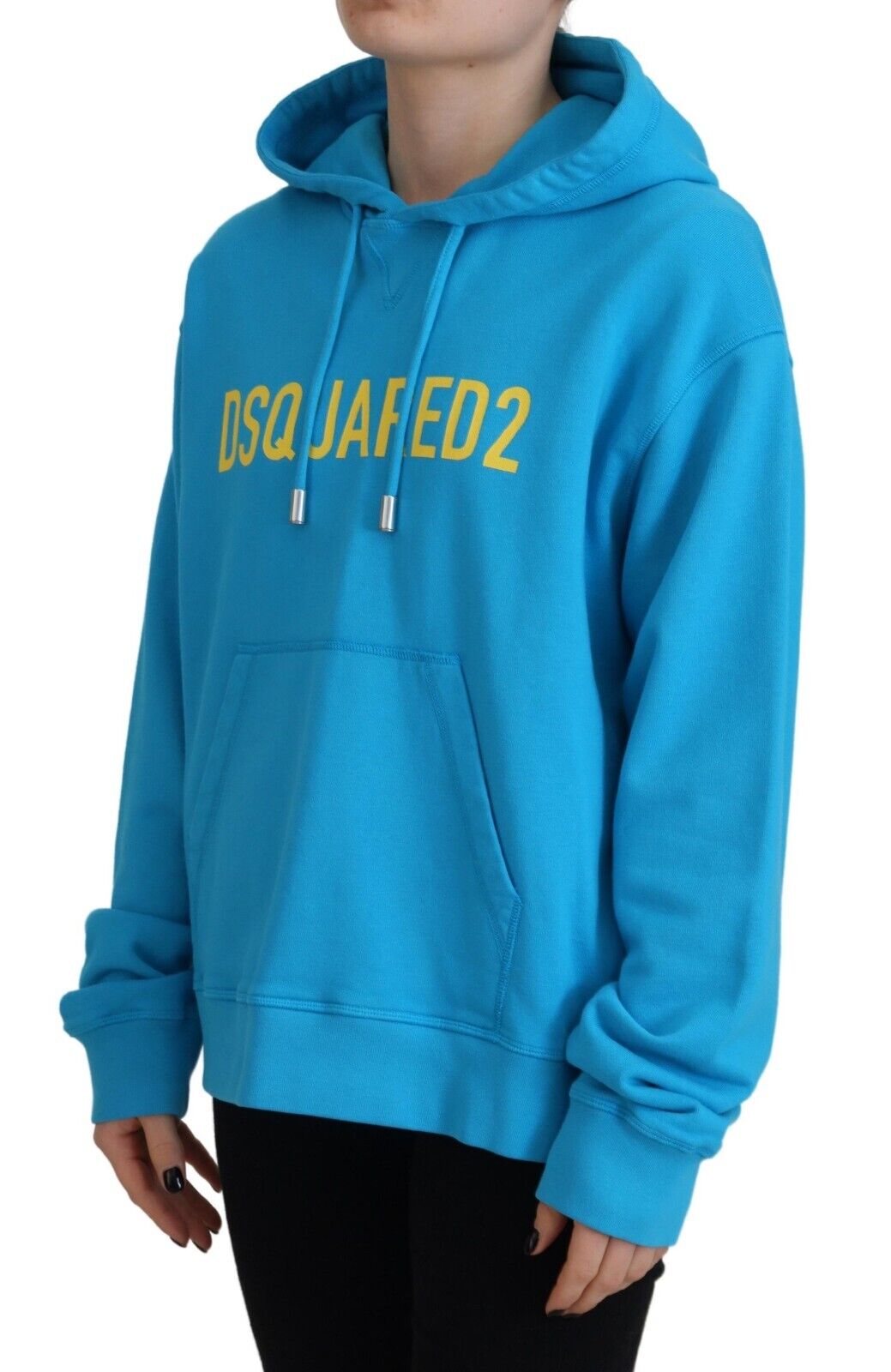 Blauwe logoprint katoenen hoodie sweatshirt trui