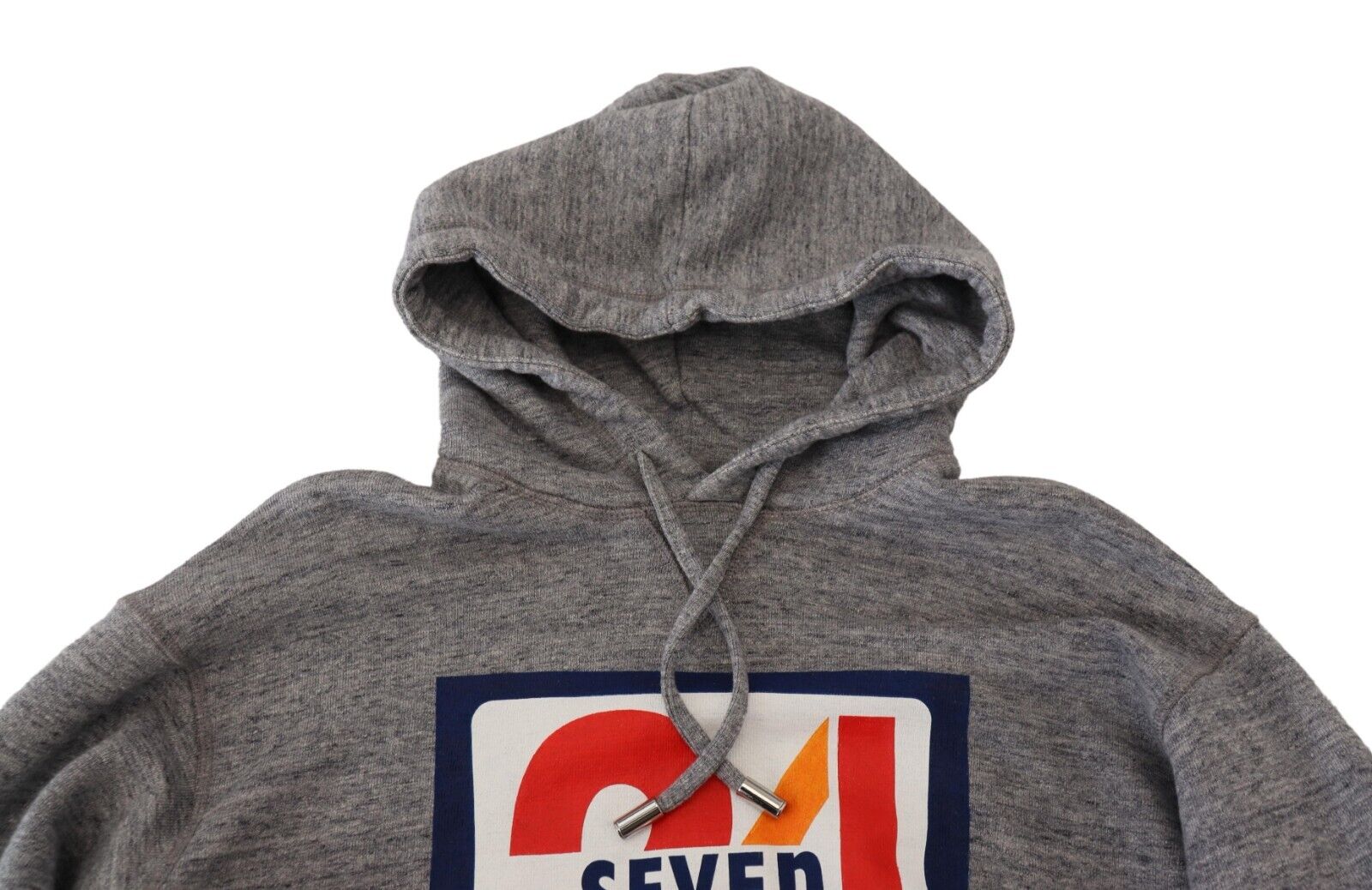Grijze katoenen hoodie met logoprint