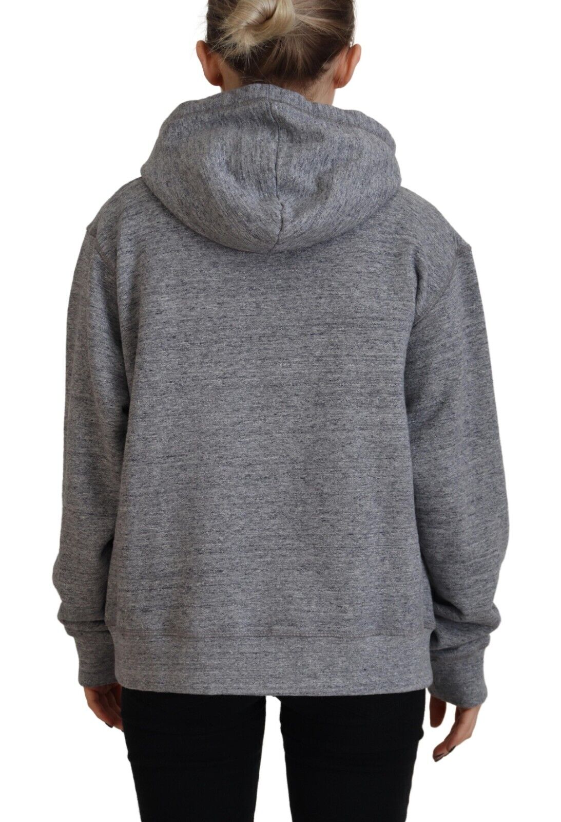 Grijze katoenen hoodie met logoprint
