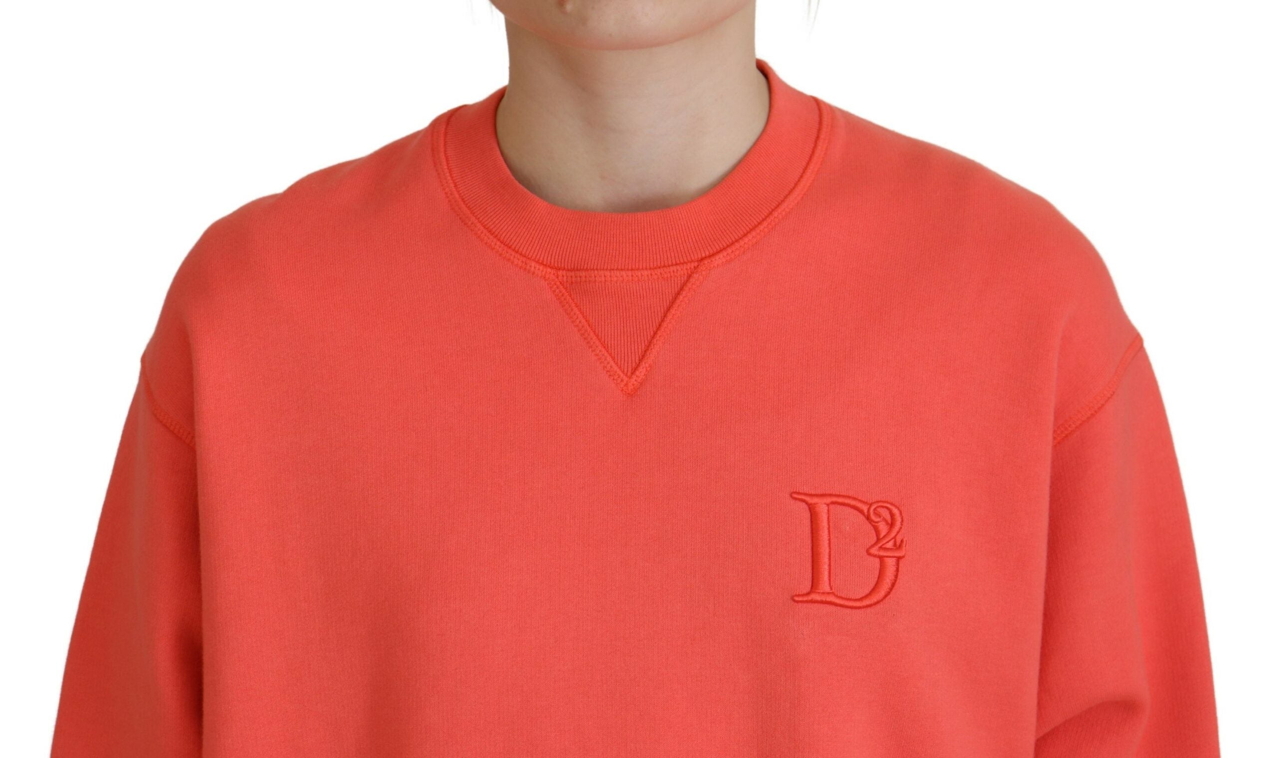 Roze damestrui met lange mouwen en geborduurd logo