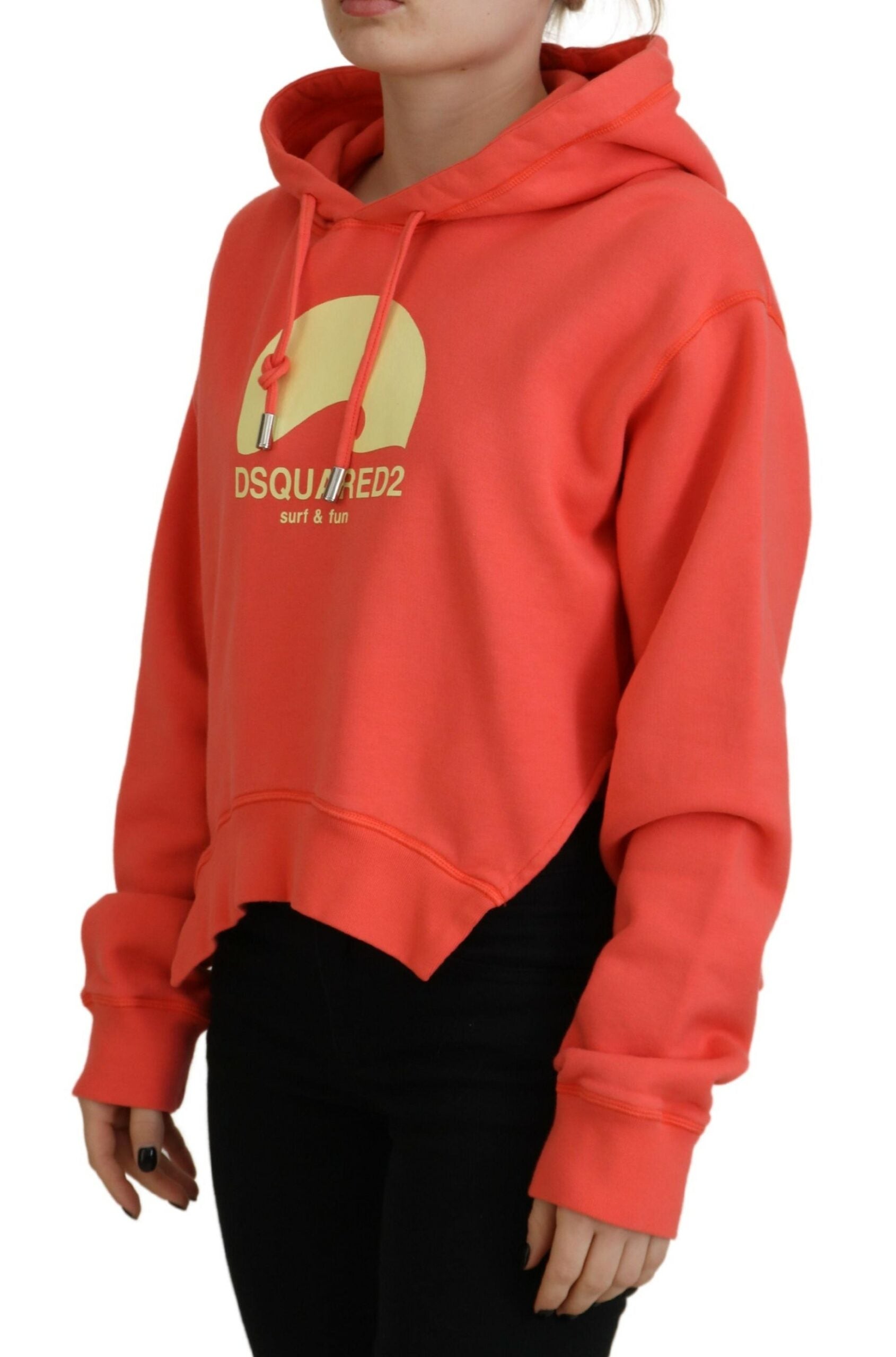 Roze logoprint katoenen hoodie sweatshirt trui