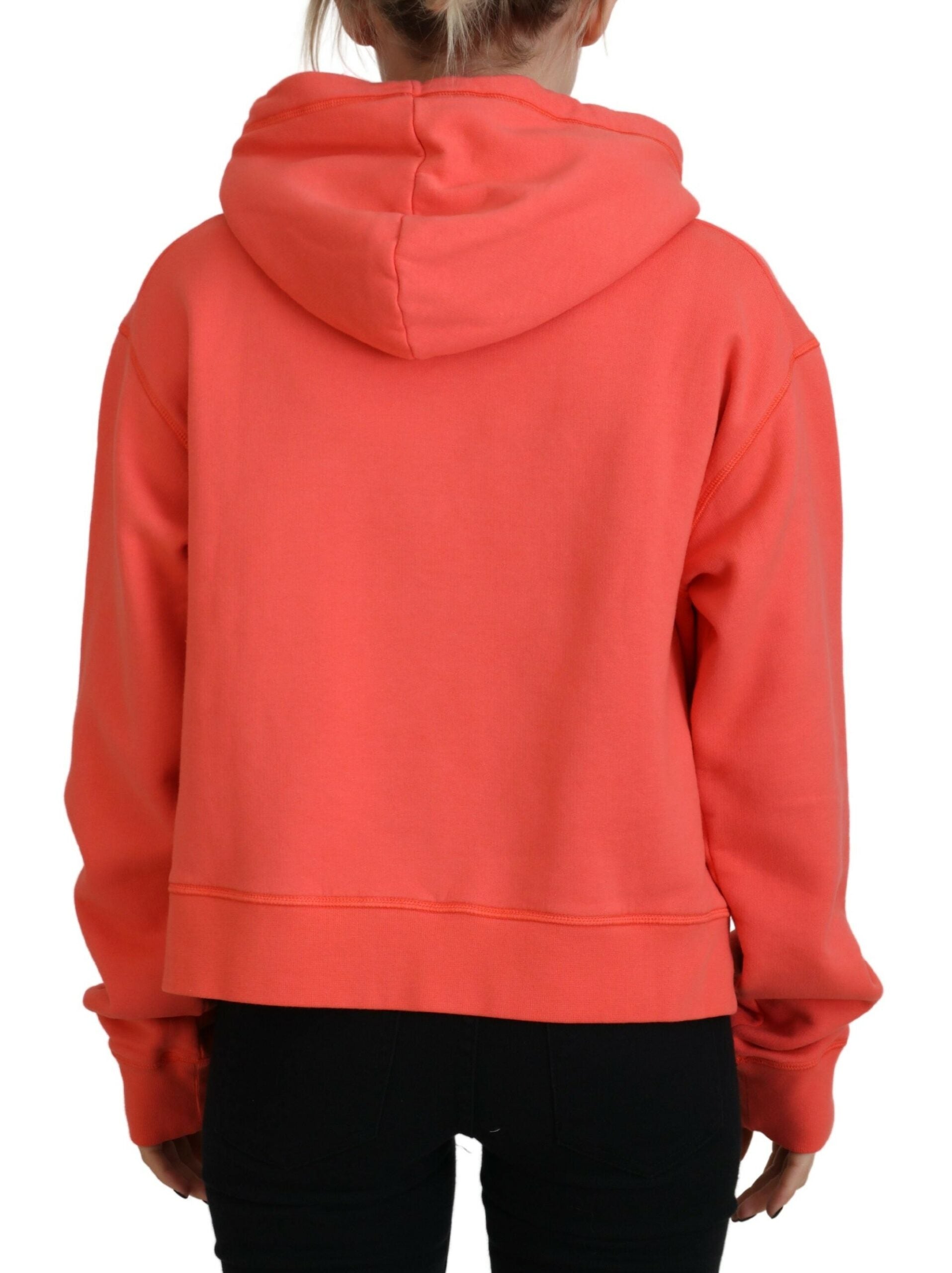 Roze logoprint katoenen hoodie sweatshirt trui