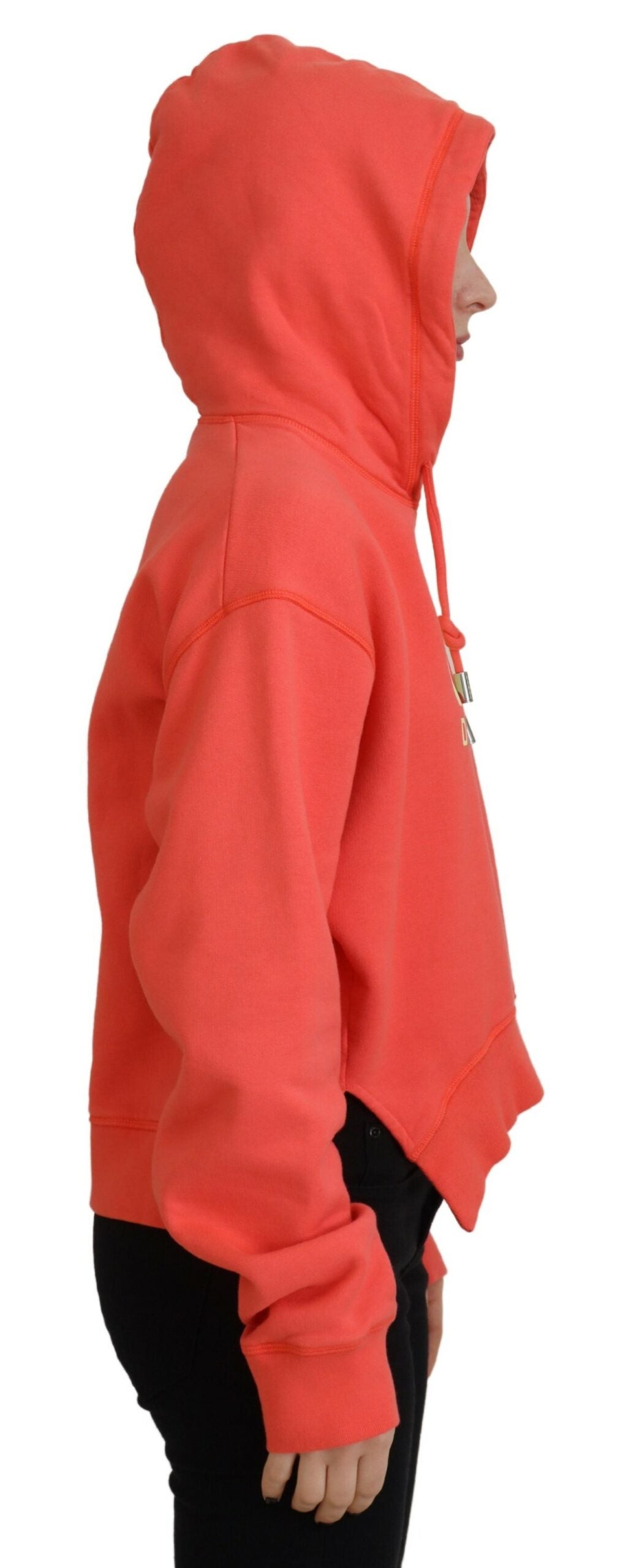 Roze logoprint katoenen hoodie sweatshirt trui