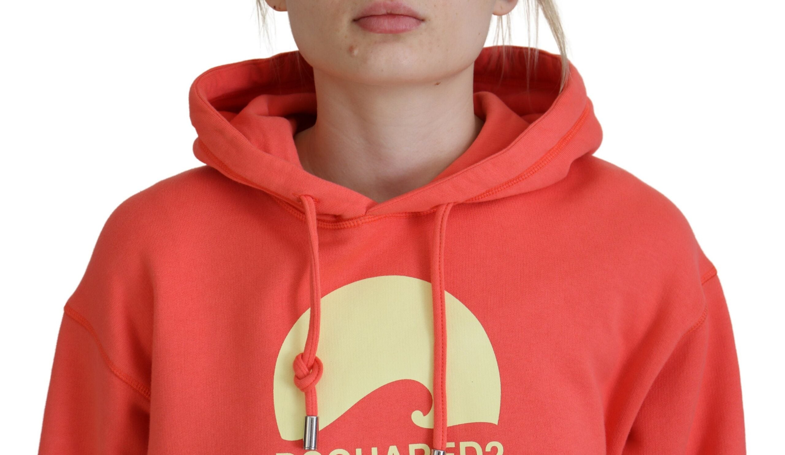 Roze logoprint katoenen hoodie sweatshirt trui