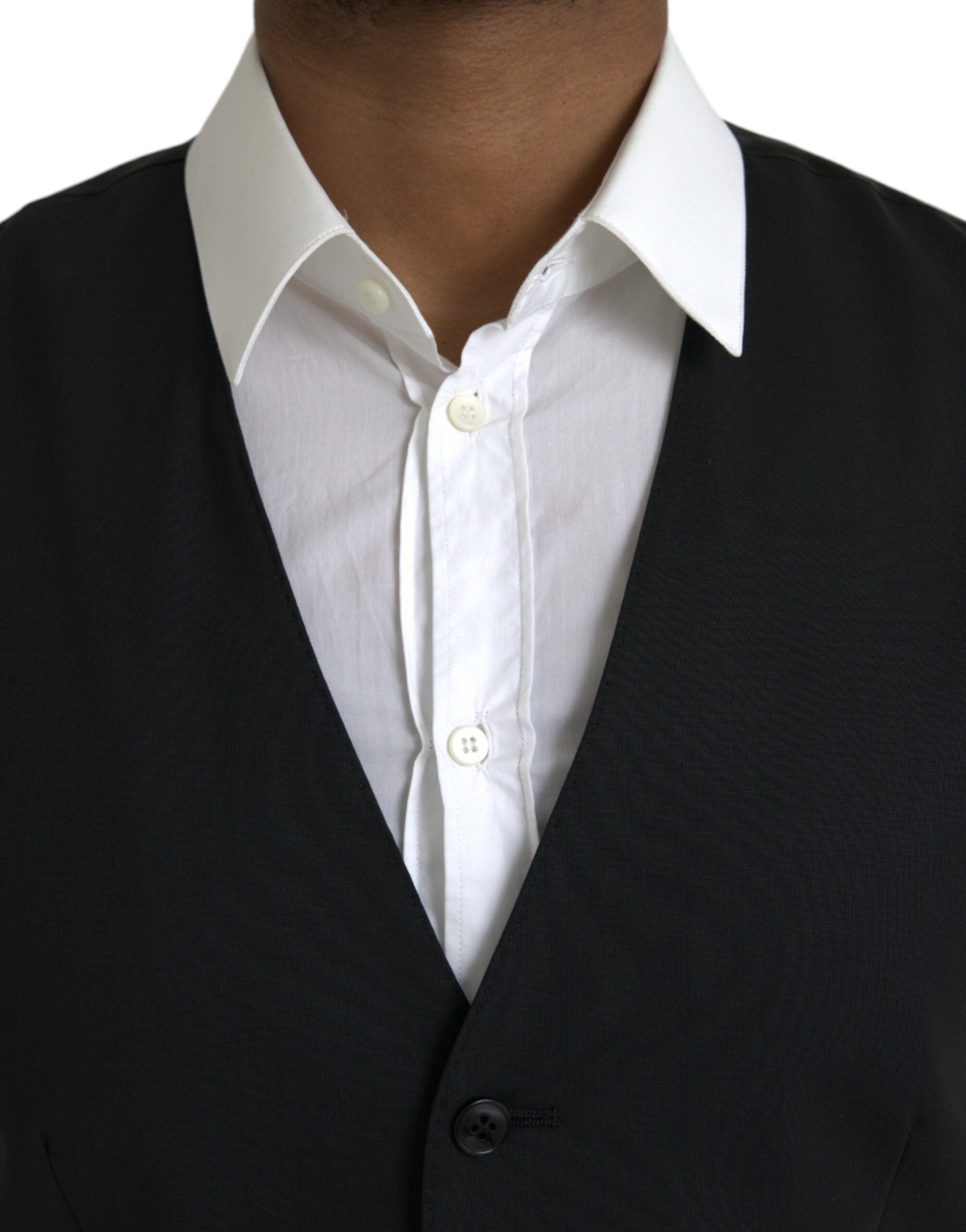 Zwarte wollen formele gilet