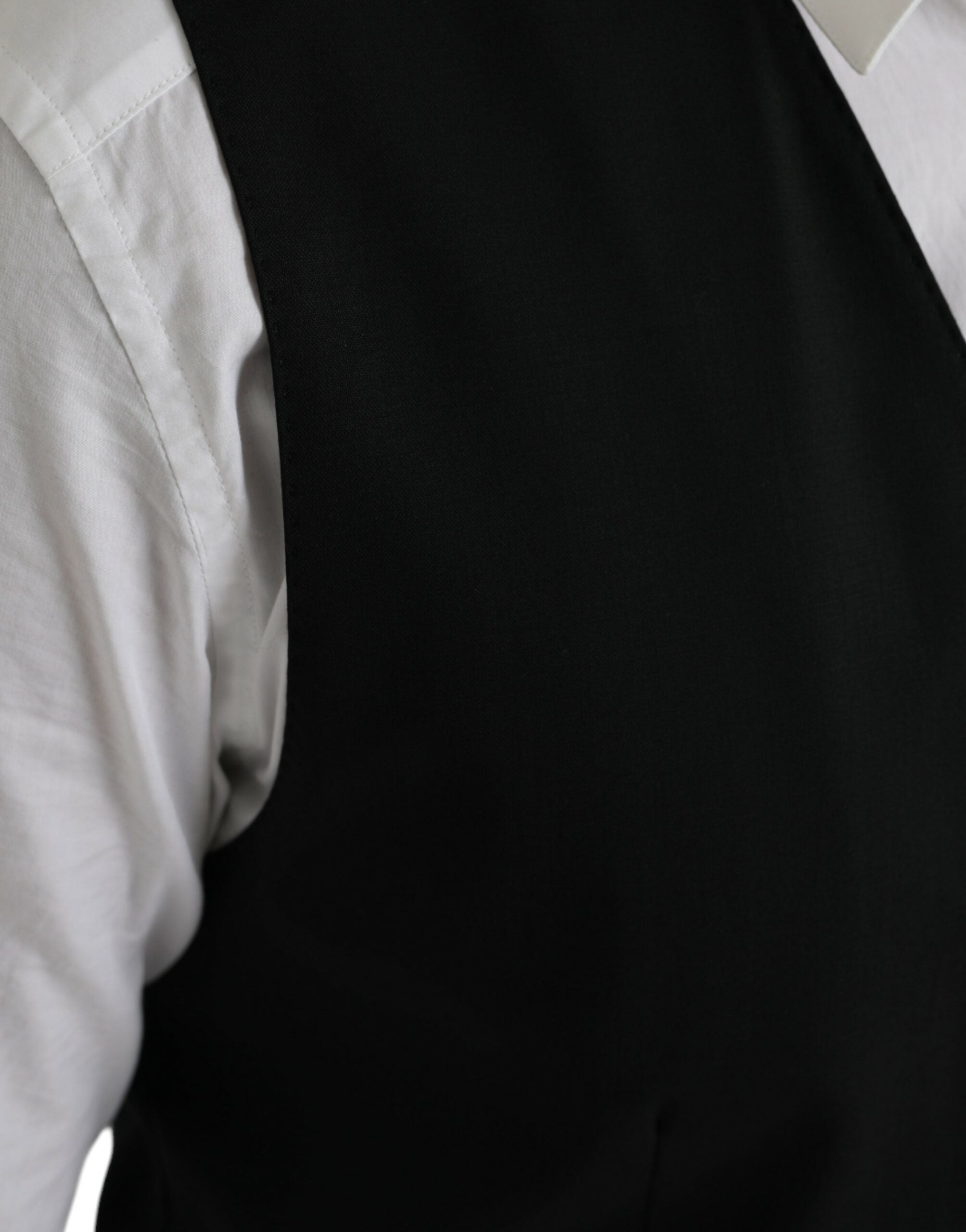 Zwarte wollen formele gilet