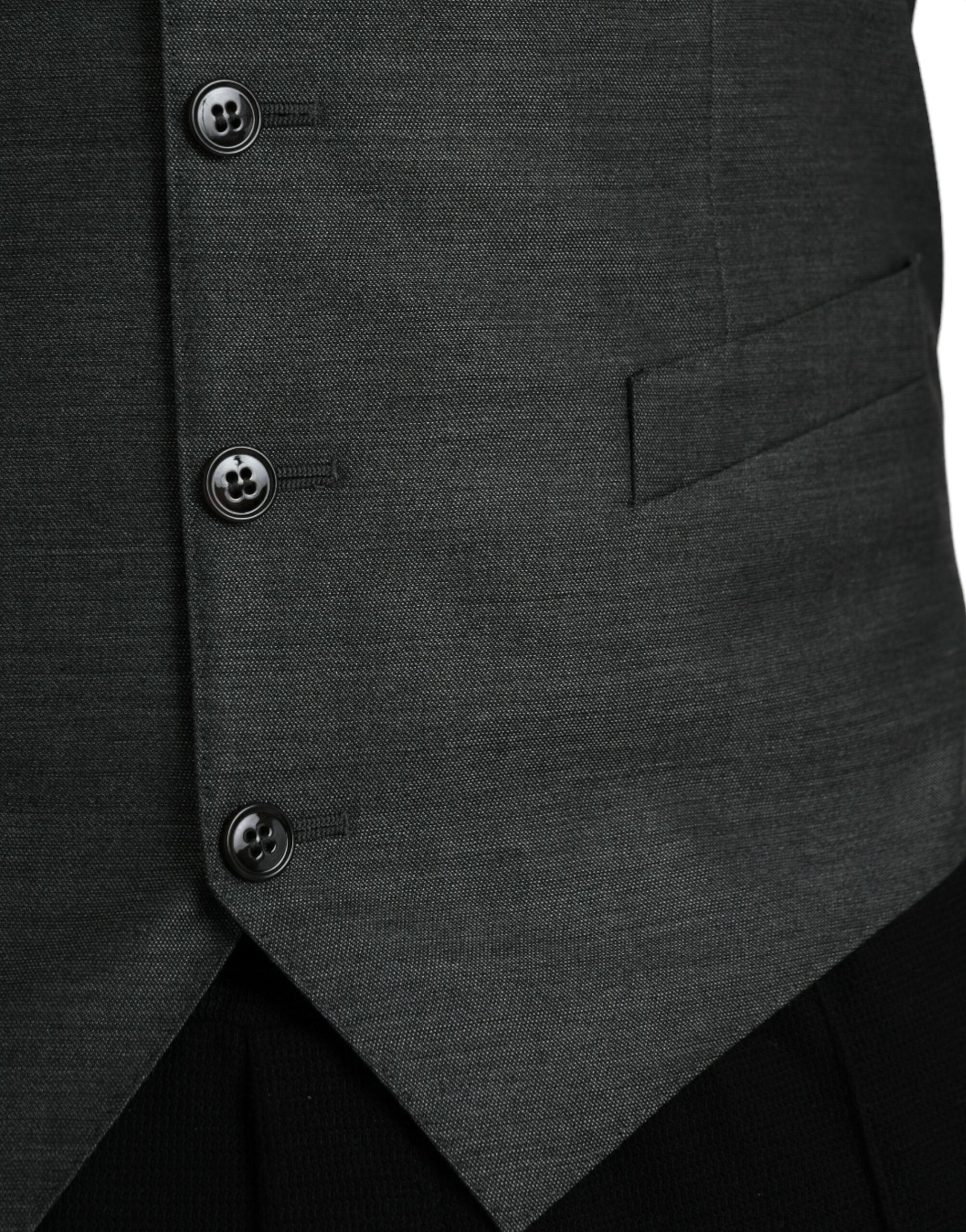 Grijs wollen formeel vest