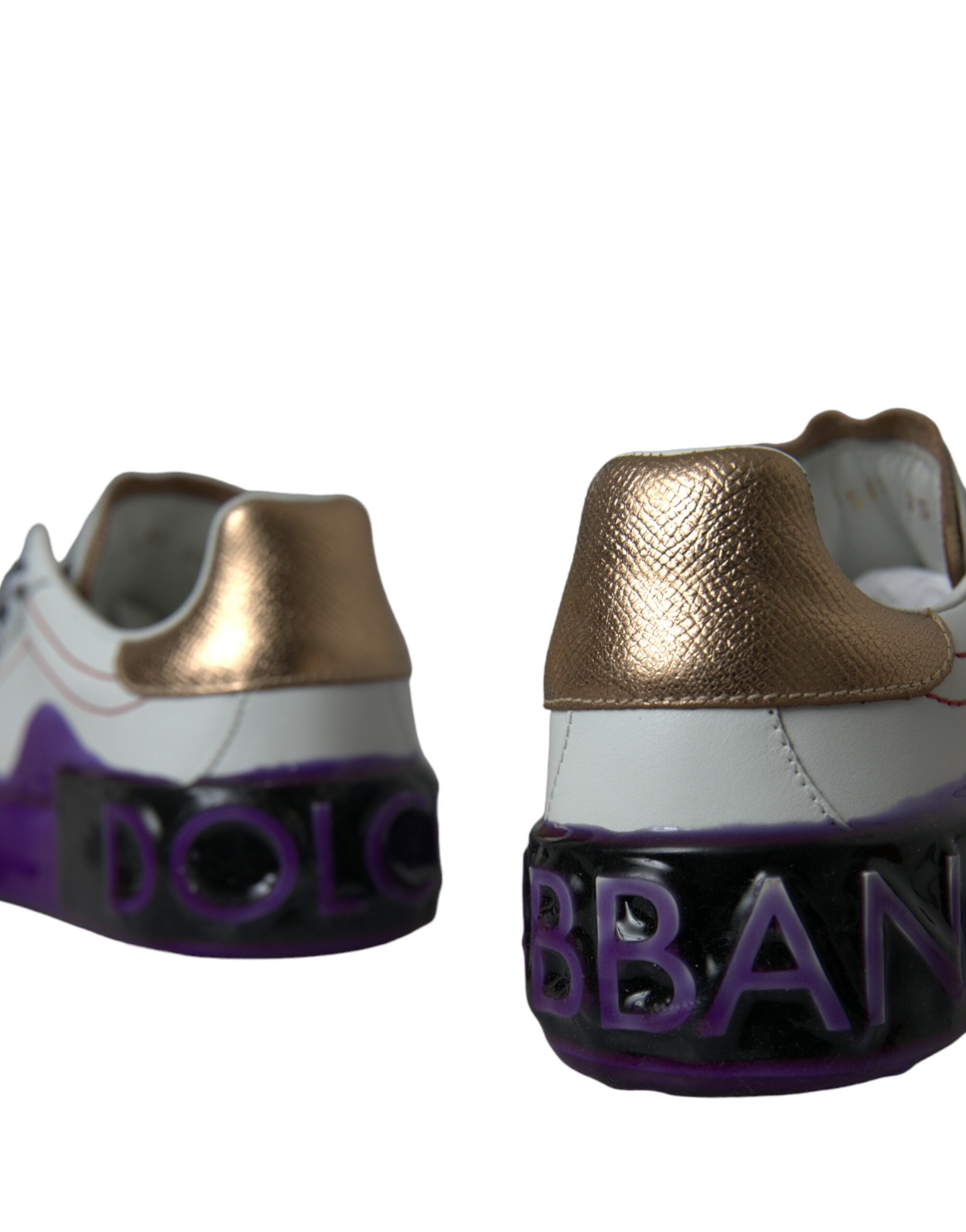 Witte leren Portofino lage sneakers