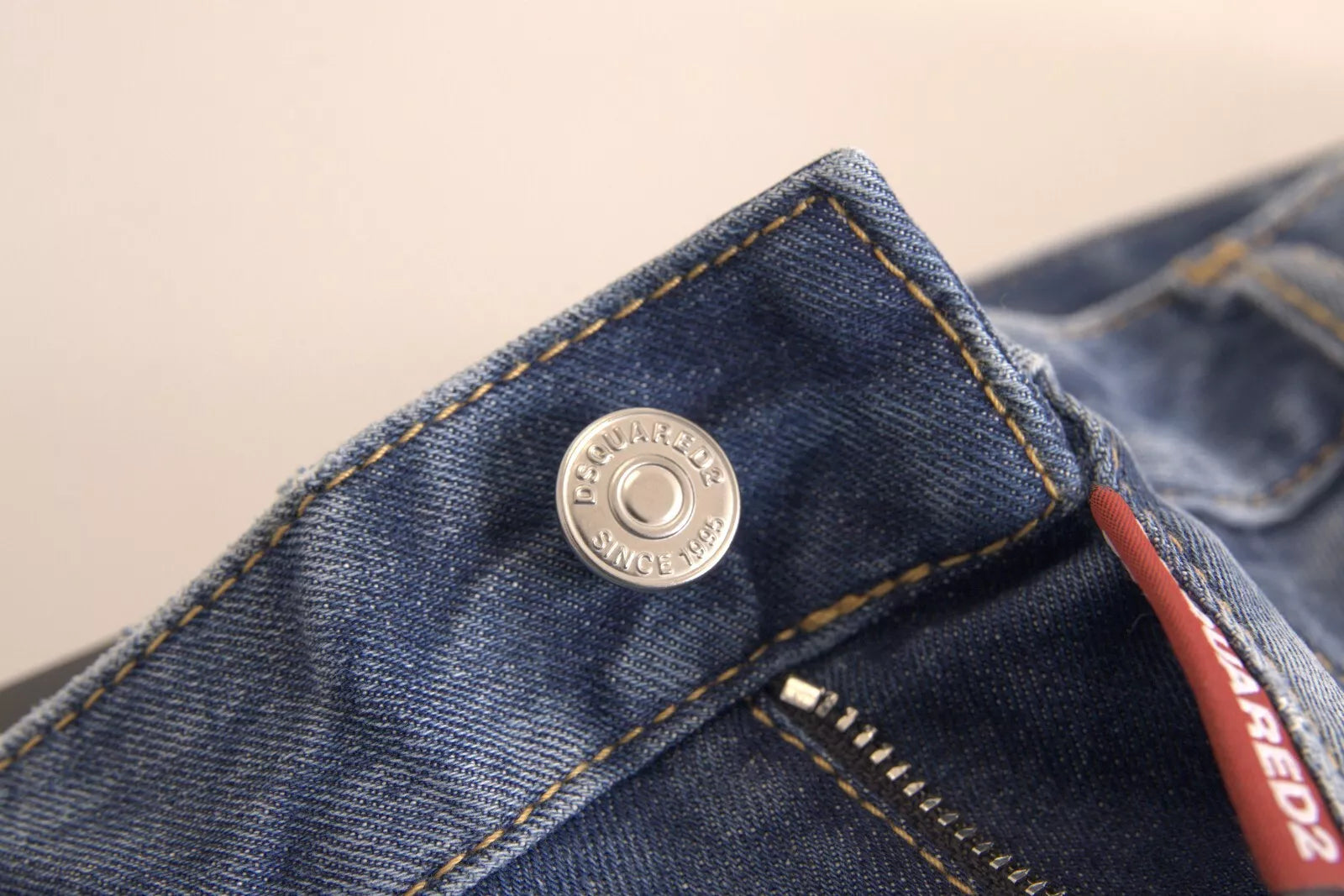 Blauwe Twiggy denim jeans met middelhoge taille en cropped pijpen