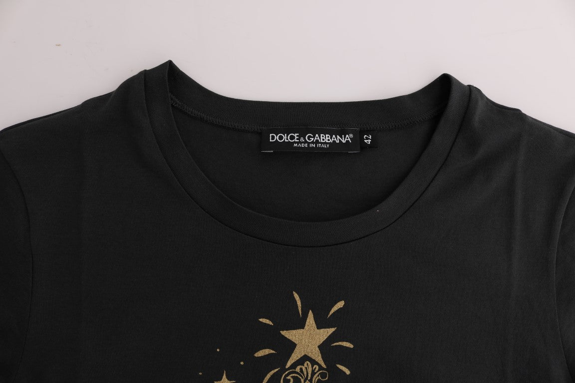 Grijs katoenen 2017 motief T-shirt