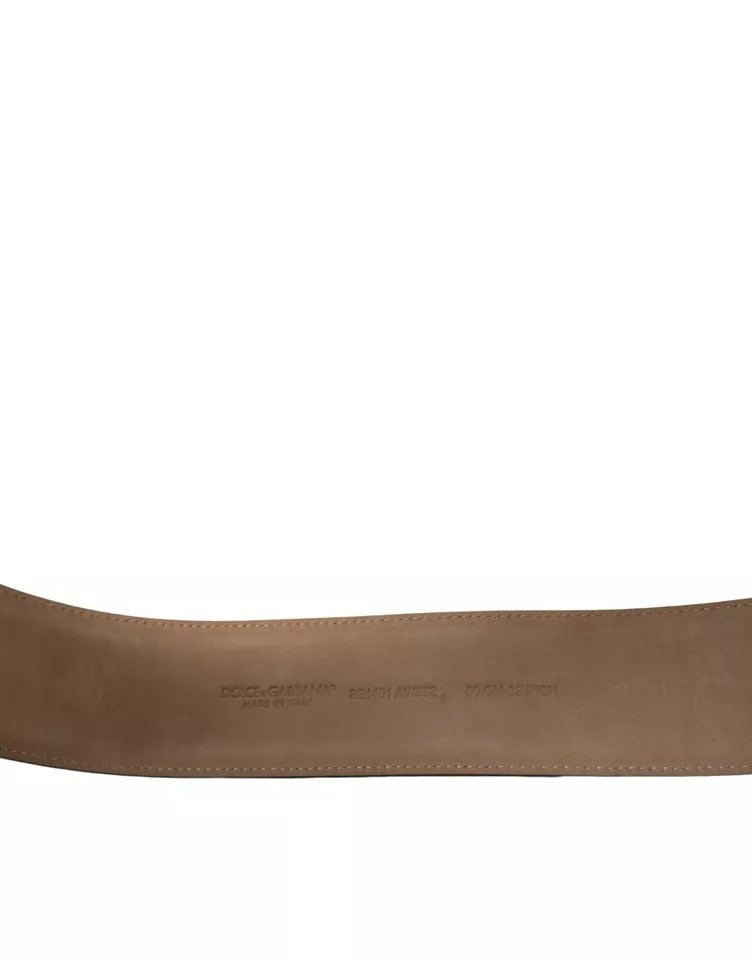 Zwarte leren riem met ovale metalen gesp en gouden details
