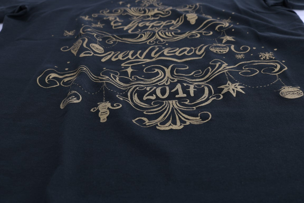 Groen katoenen 2017 motief T-shirt