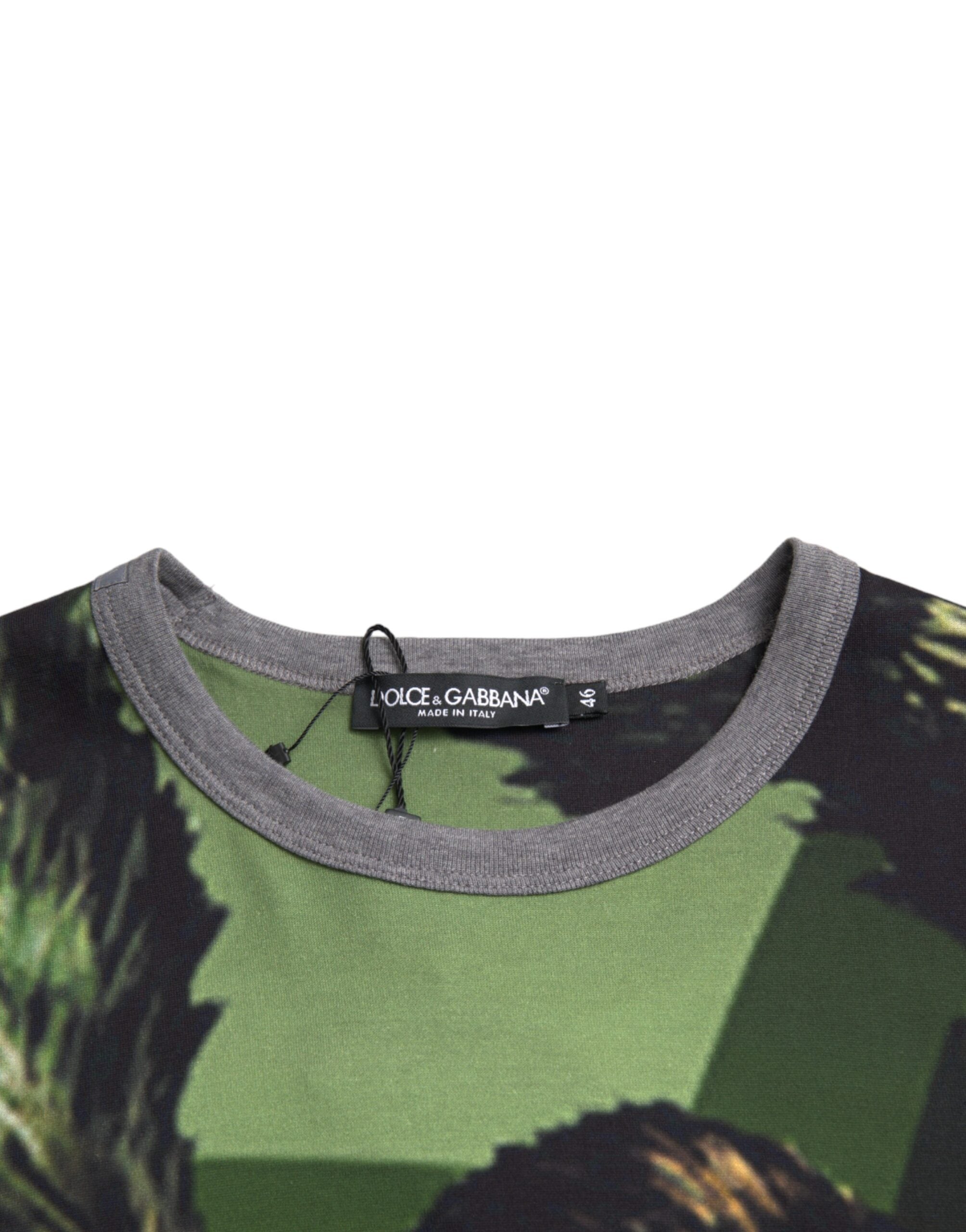 Groen Gorilla Katoenen T-shirt met Korte Mouwen