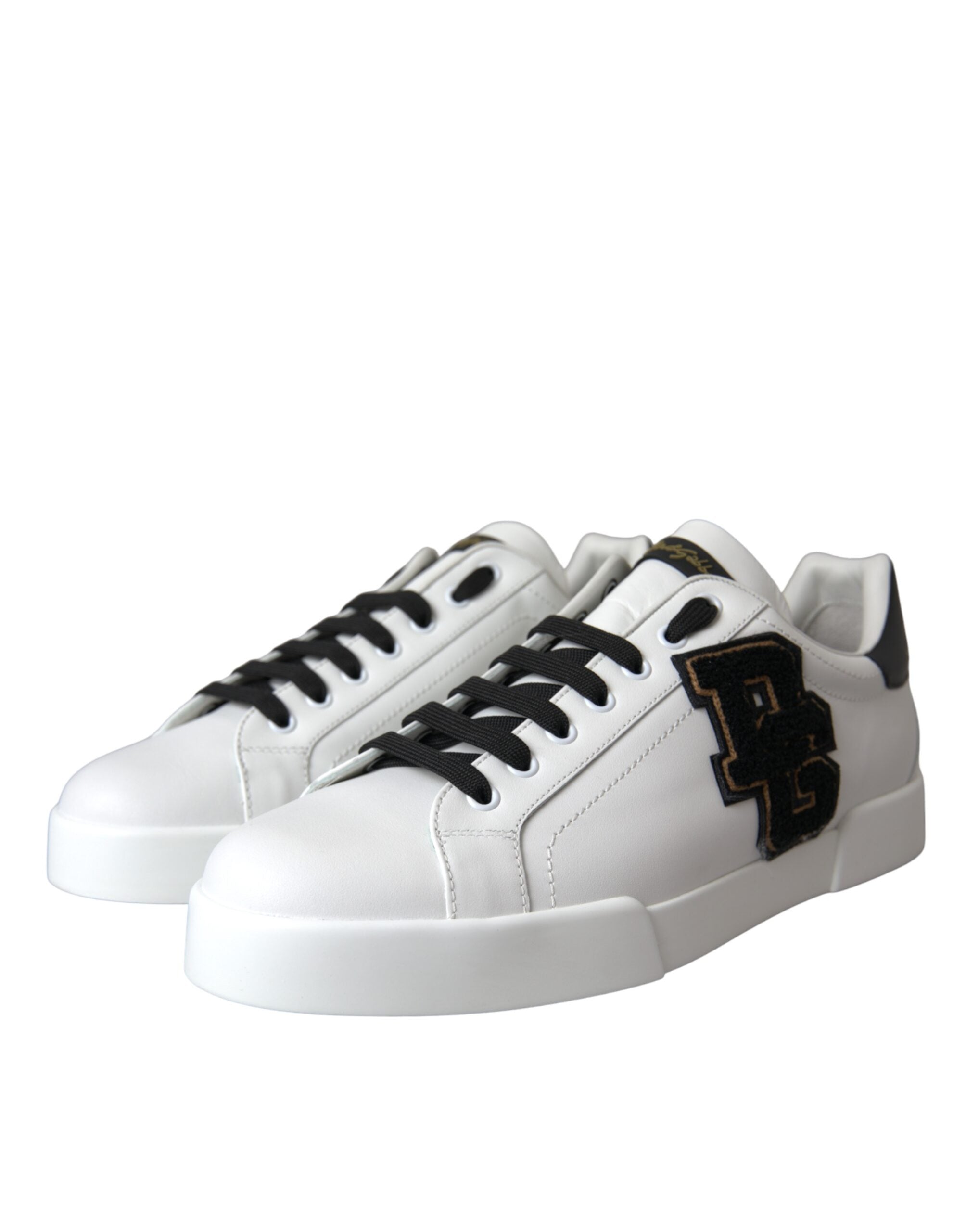 Witte leren DG Logo Casual Low Top Sneakers