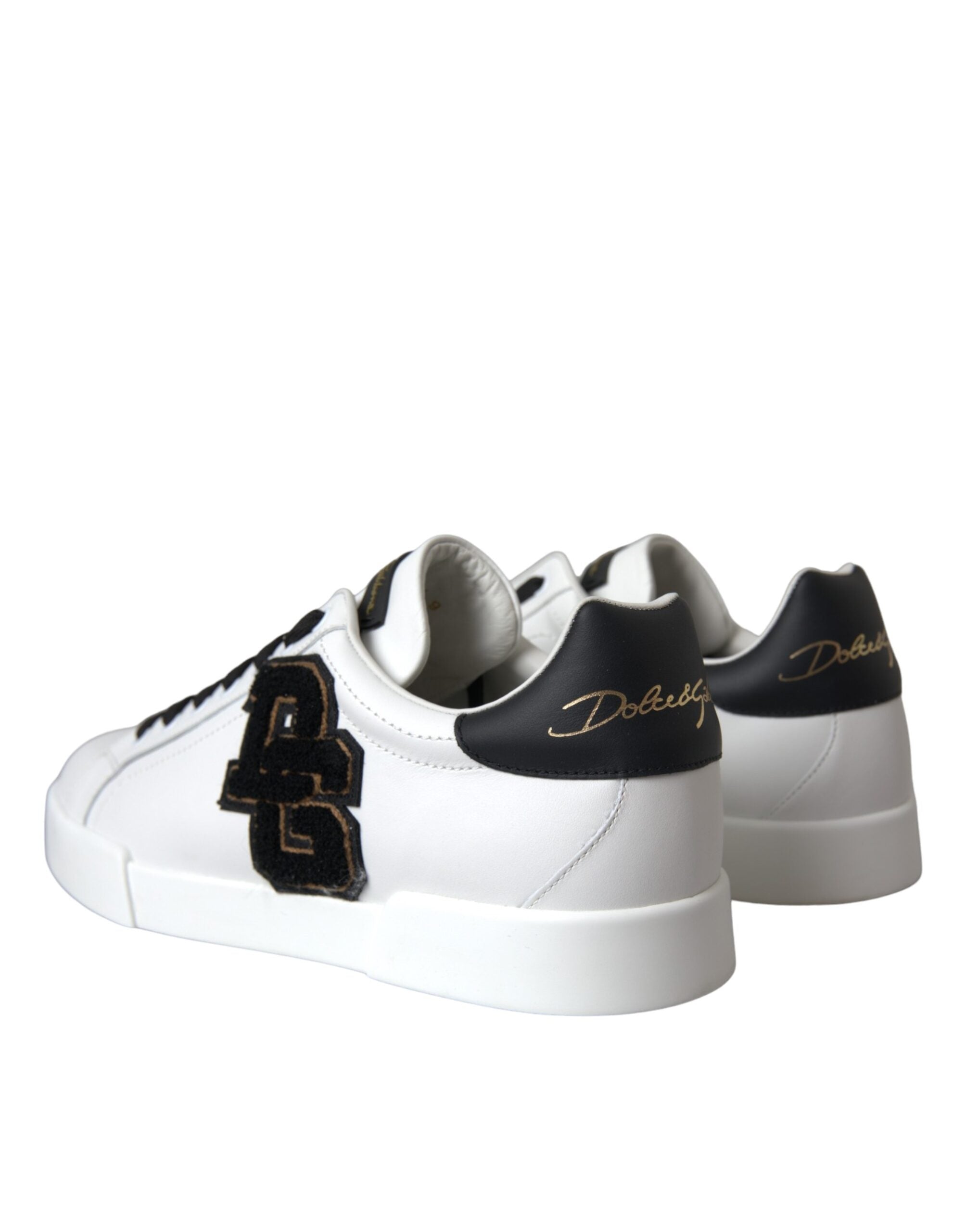 Witte leren DG Logo Casual Low Top Sneakers
