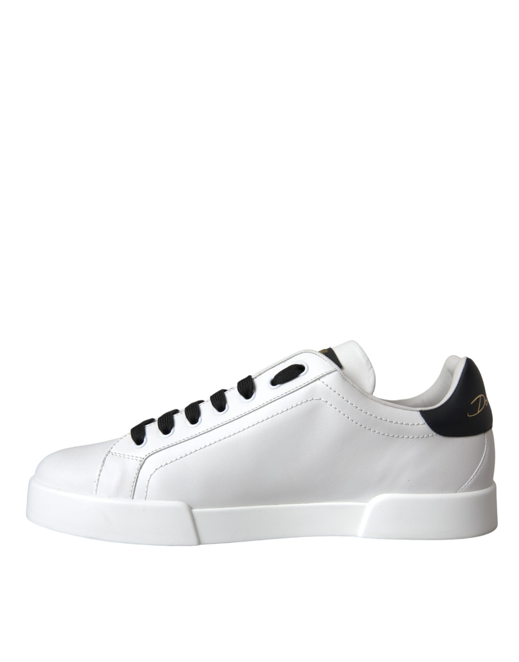Witte leren DG Logo Casual Low Top Sneakers