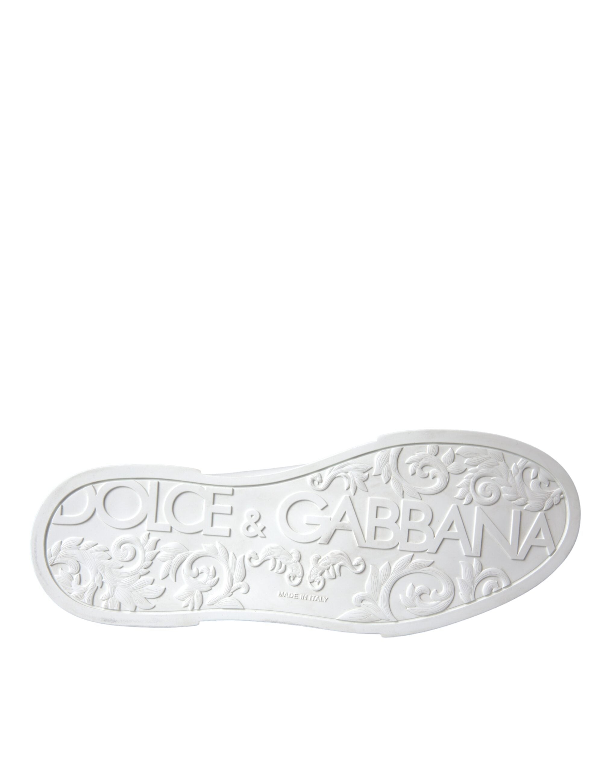 Witte leren DG Logo Casual Low Top Sneakers
