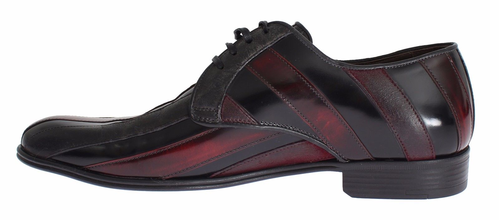 Zwarte Bordeaux leren formele schoenen