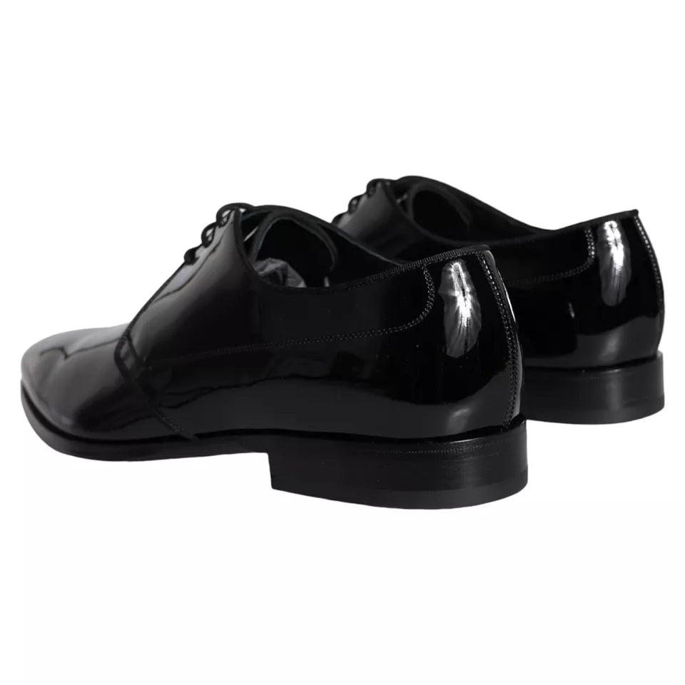 Zwarte kalfsleren derby herenschoenen
