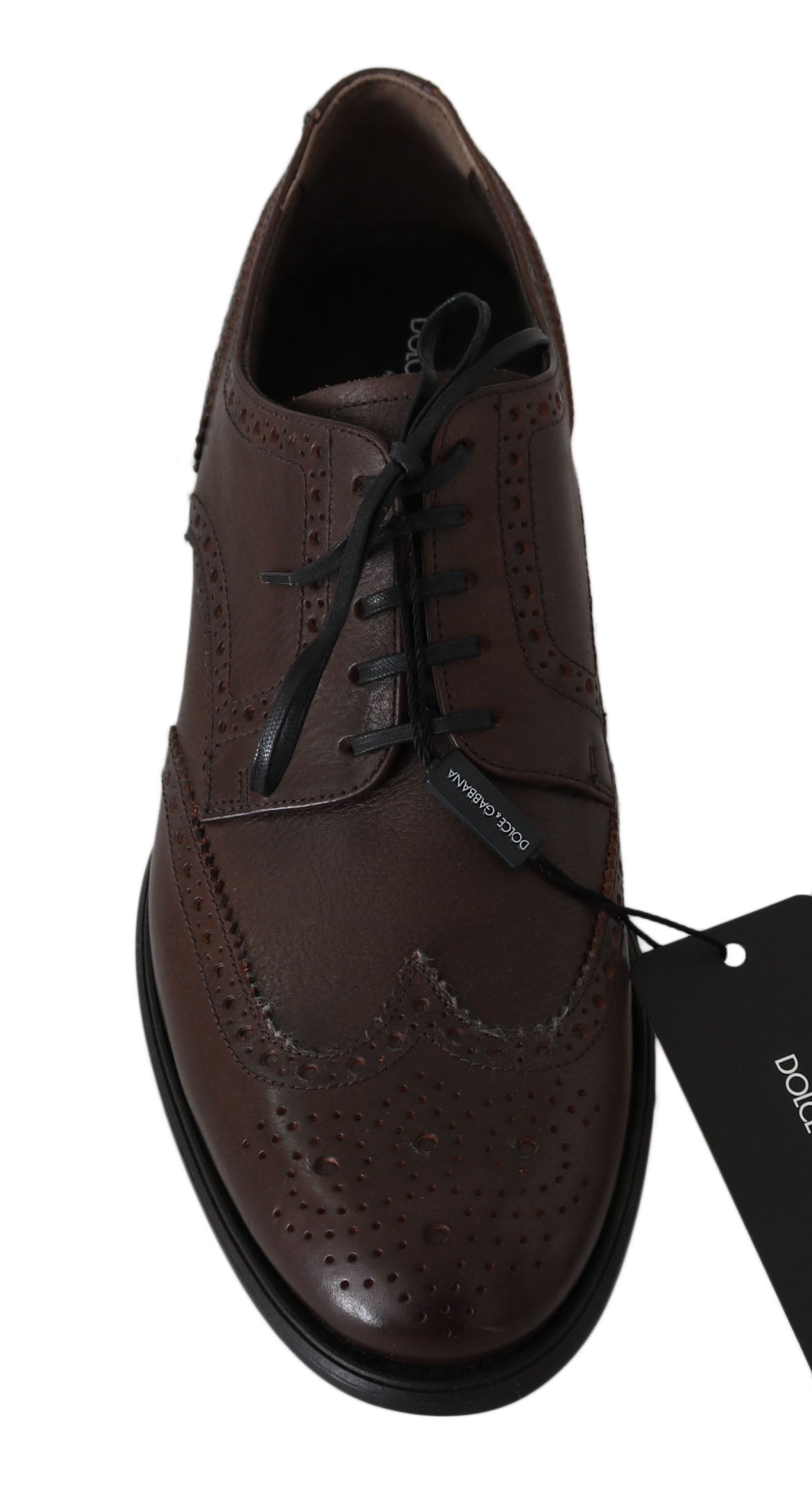 Bruine leren brogue derby-schoenen