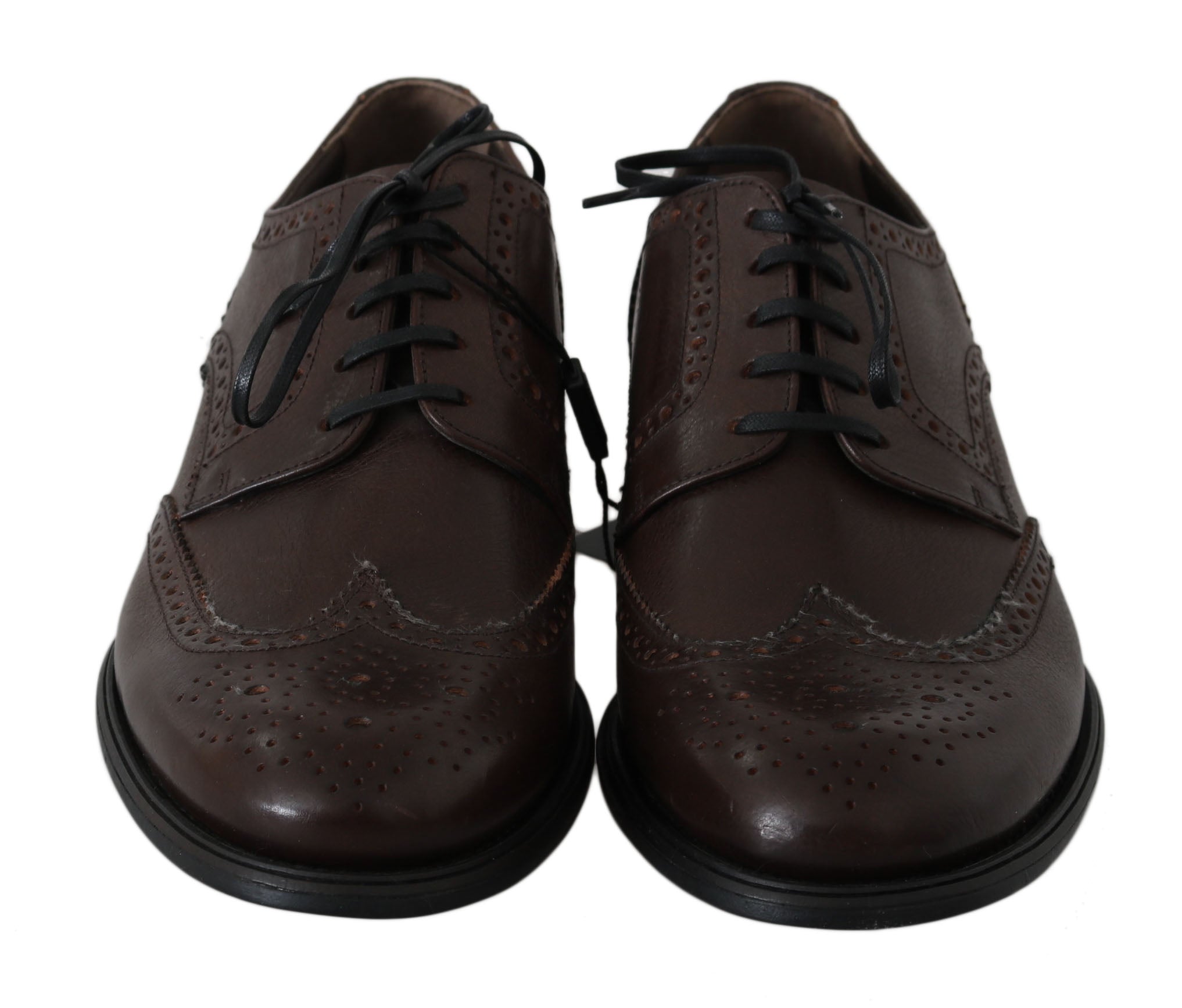 Bruine leren brogue derby-schoenen