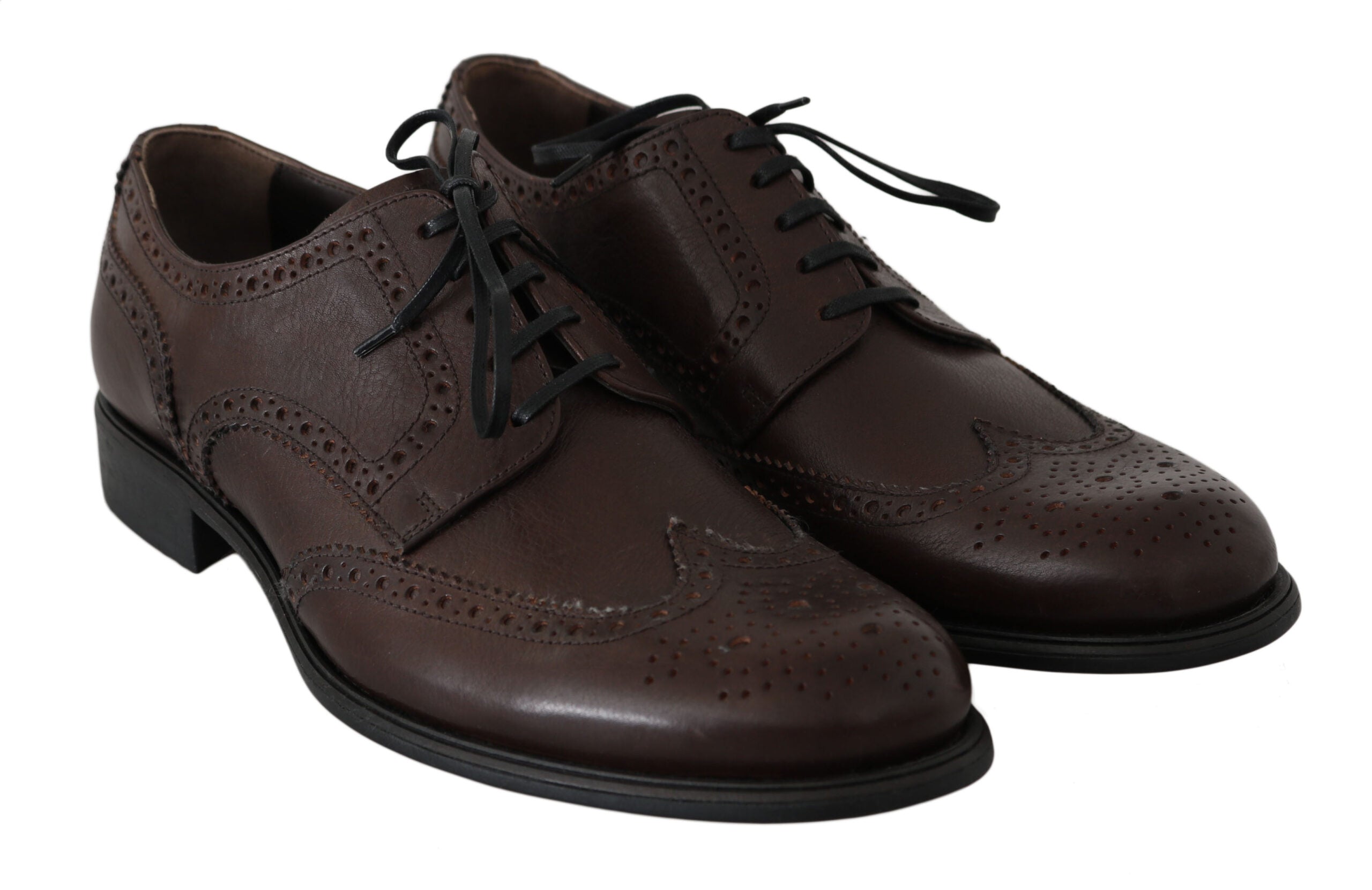 Bruine leren brogue derby-schoenen