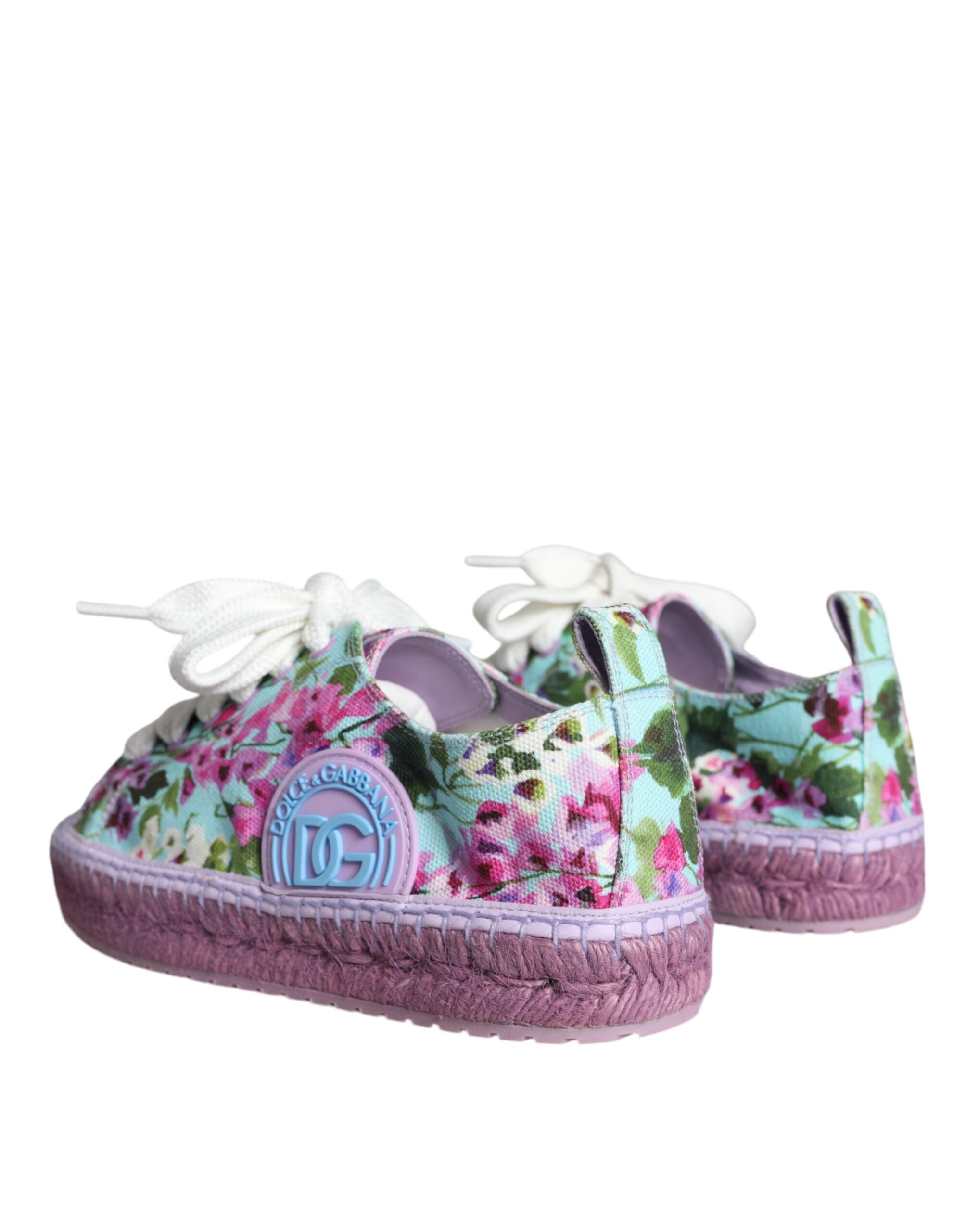 Veelkleurige canvas bloemen espadrilles sneakers