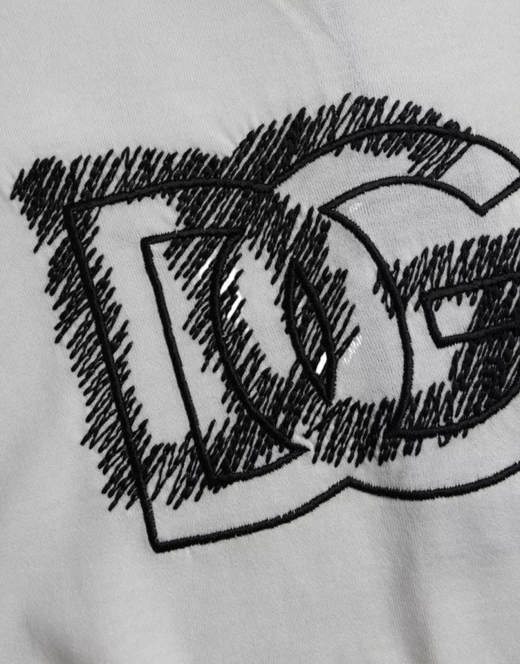 Wit T-shirt met ronde hals en korte mouwen en logo