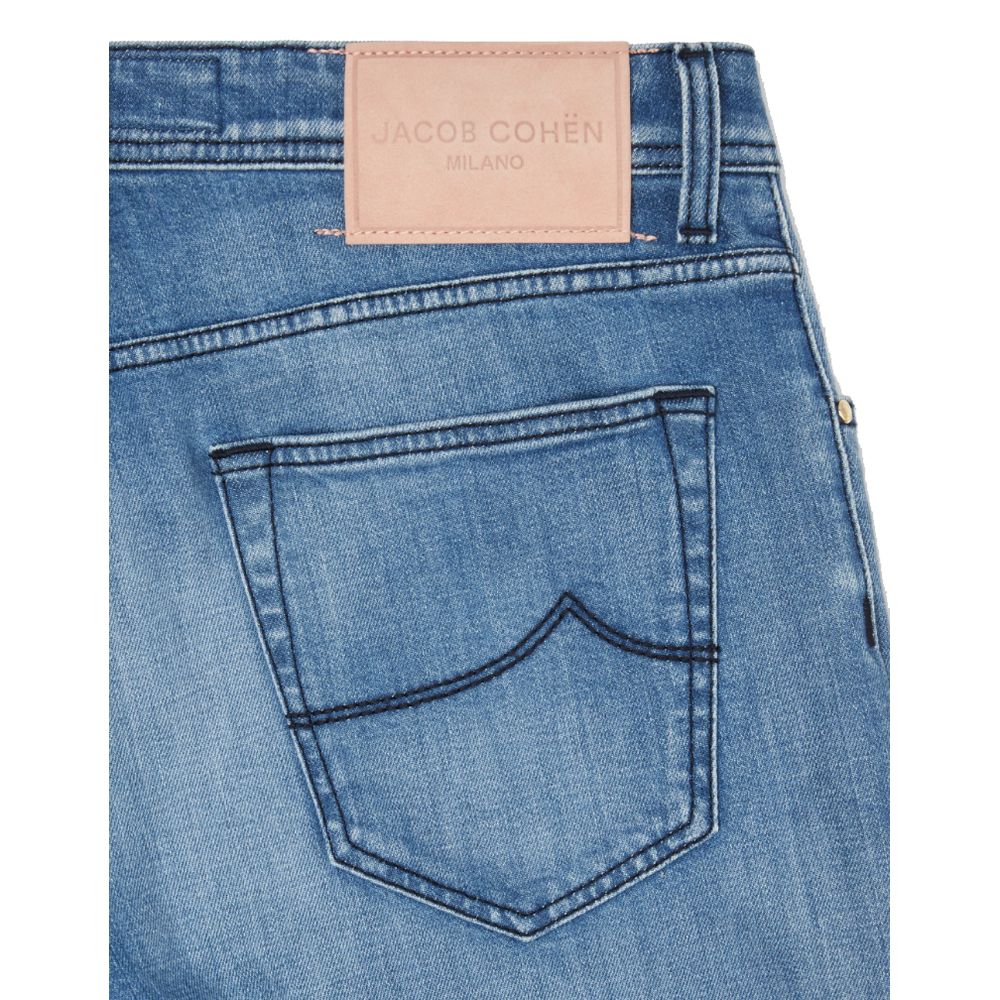 Blauwe katoenen herenjeans