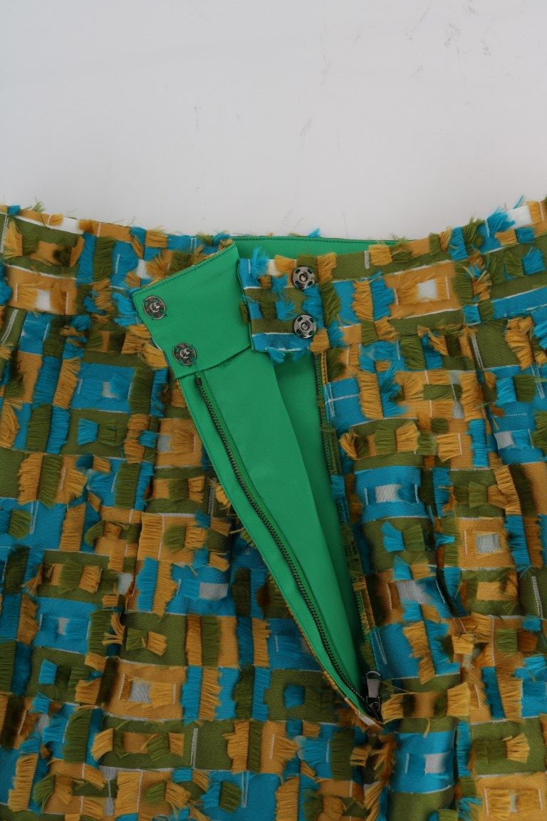 Multicolor Jacquard Rechte Kokerrok