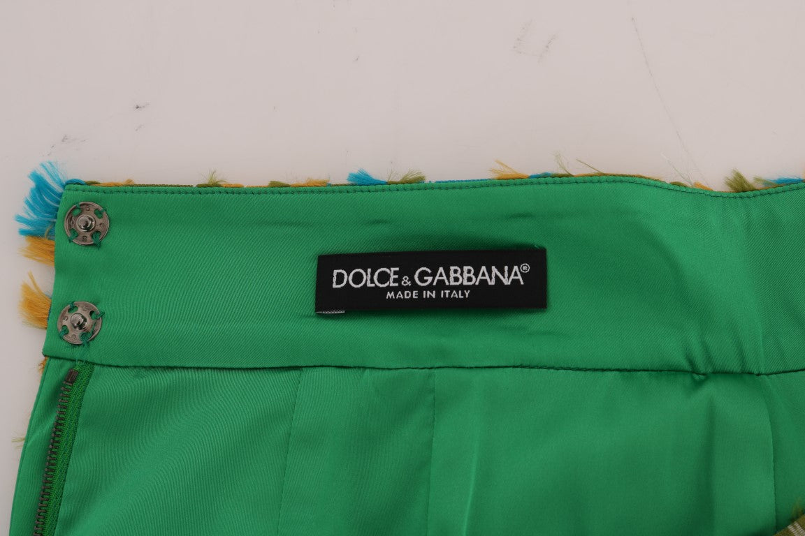 Multicolor Jacquard Rechte Kokerrok