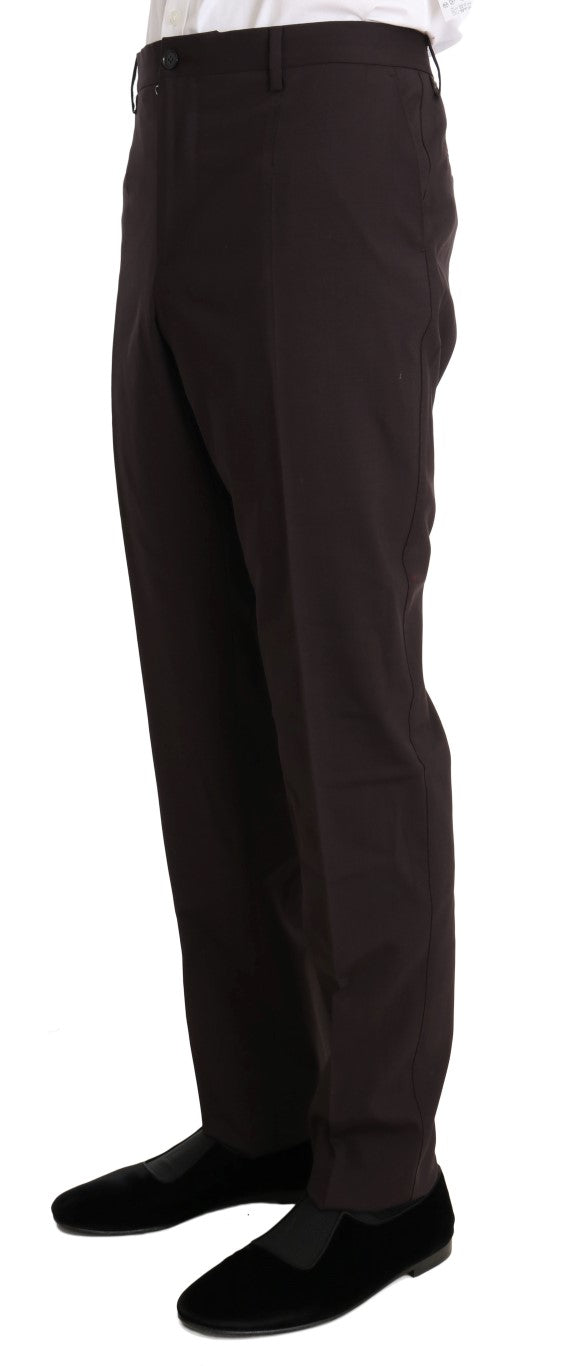 Bordeaux wollen stretch lang 3-delig pak