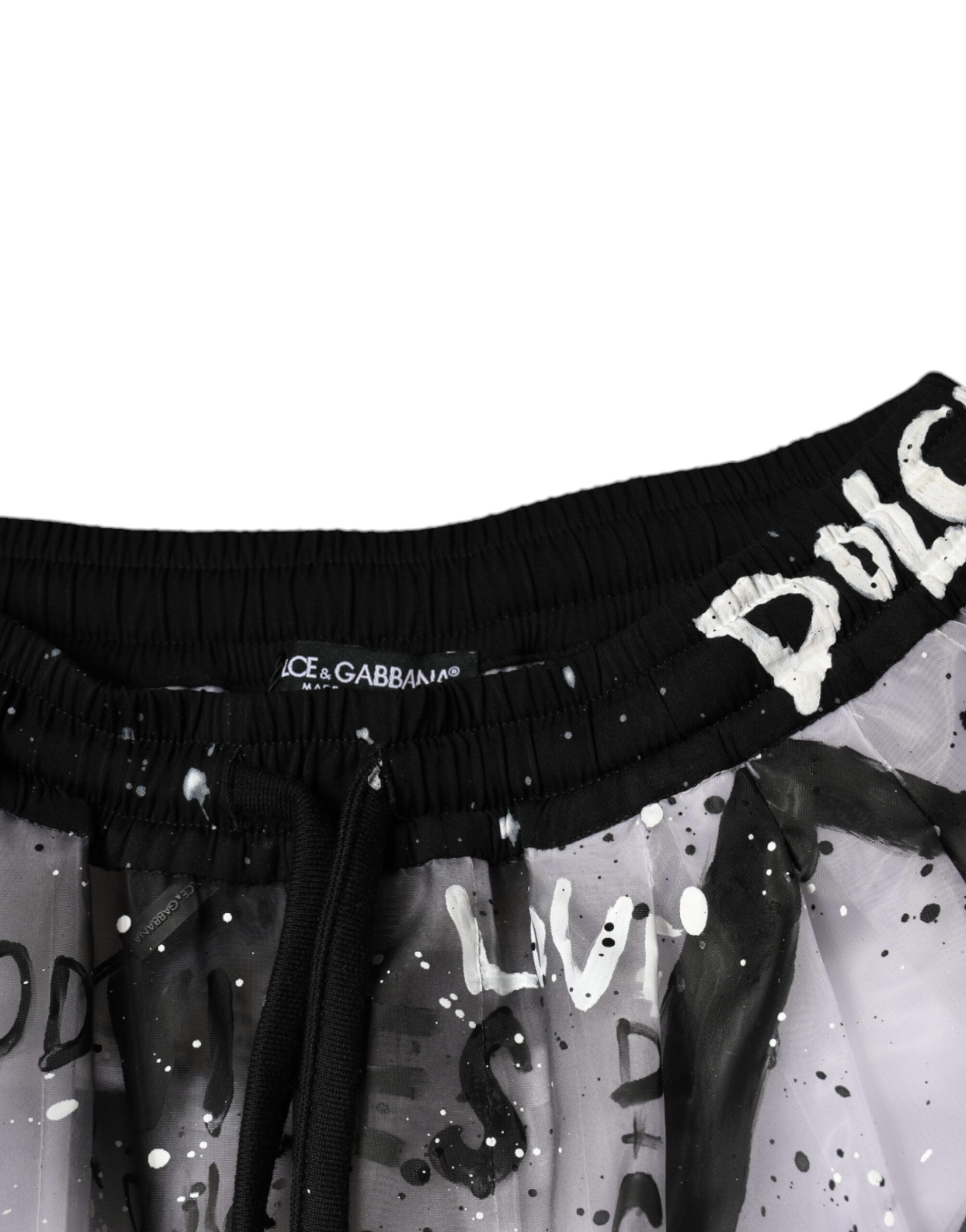 Witte doorzichtige cropped cargobroek met logo