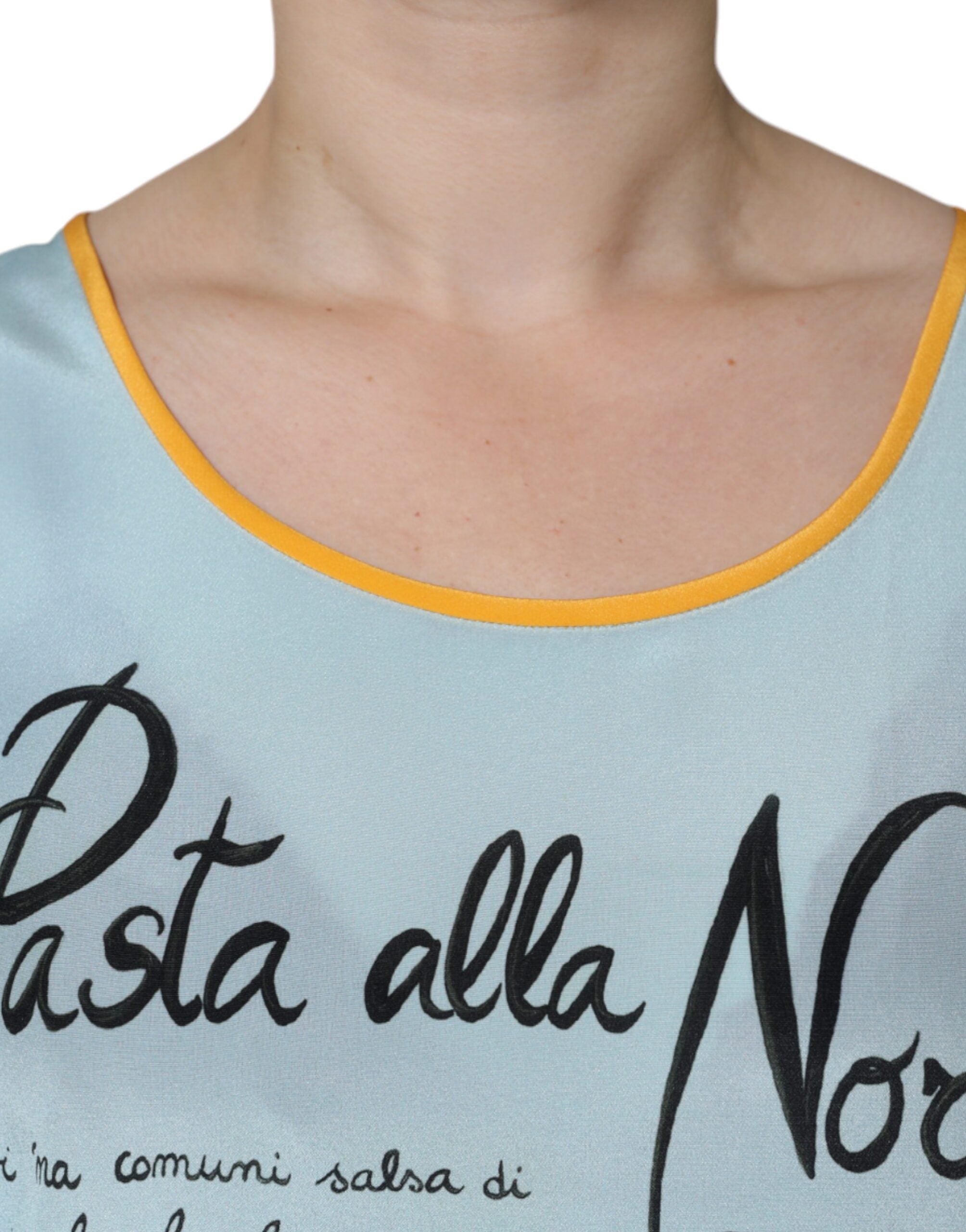 Veelkleurige tanktop met Pasta Alla Norma-print