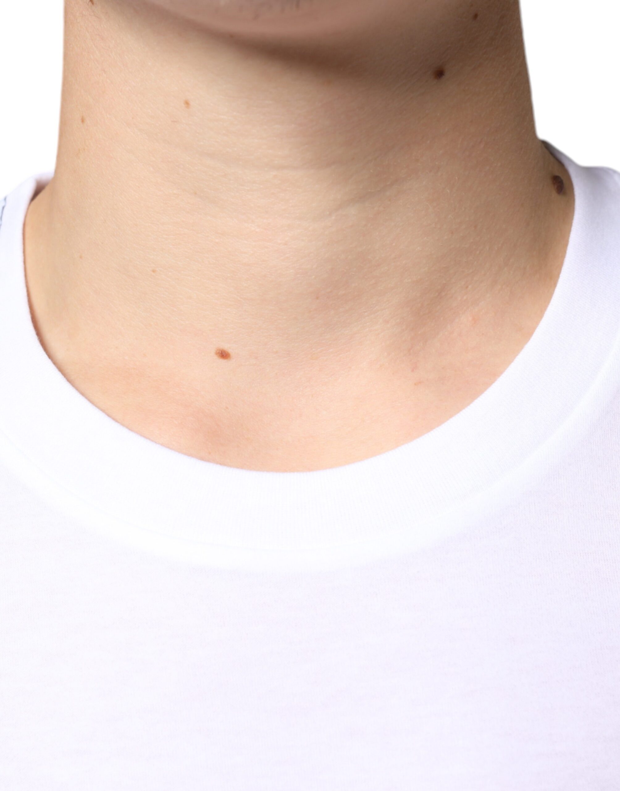 Wit metalen DG-logo katoenen T-shirt met korte mouwen