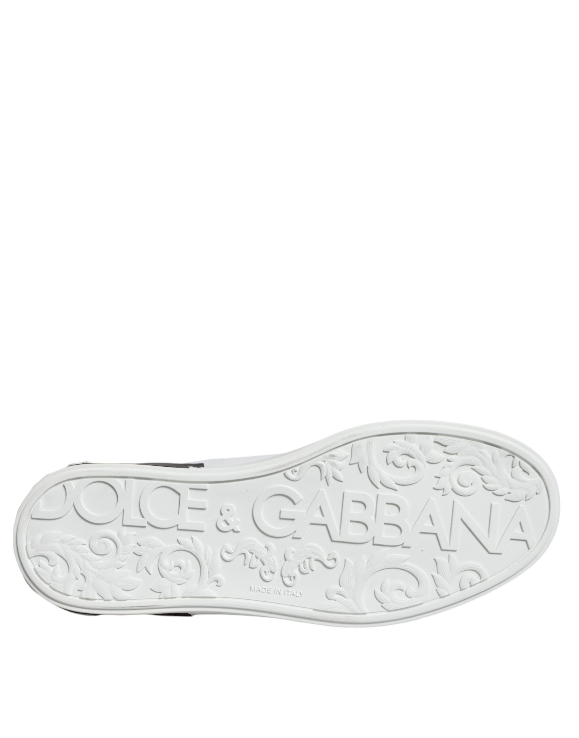 Zwarte leren Portofino-sneakerschoenen met logo