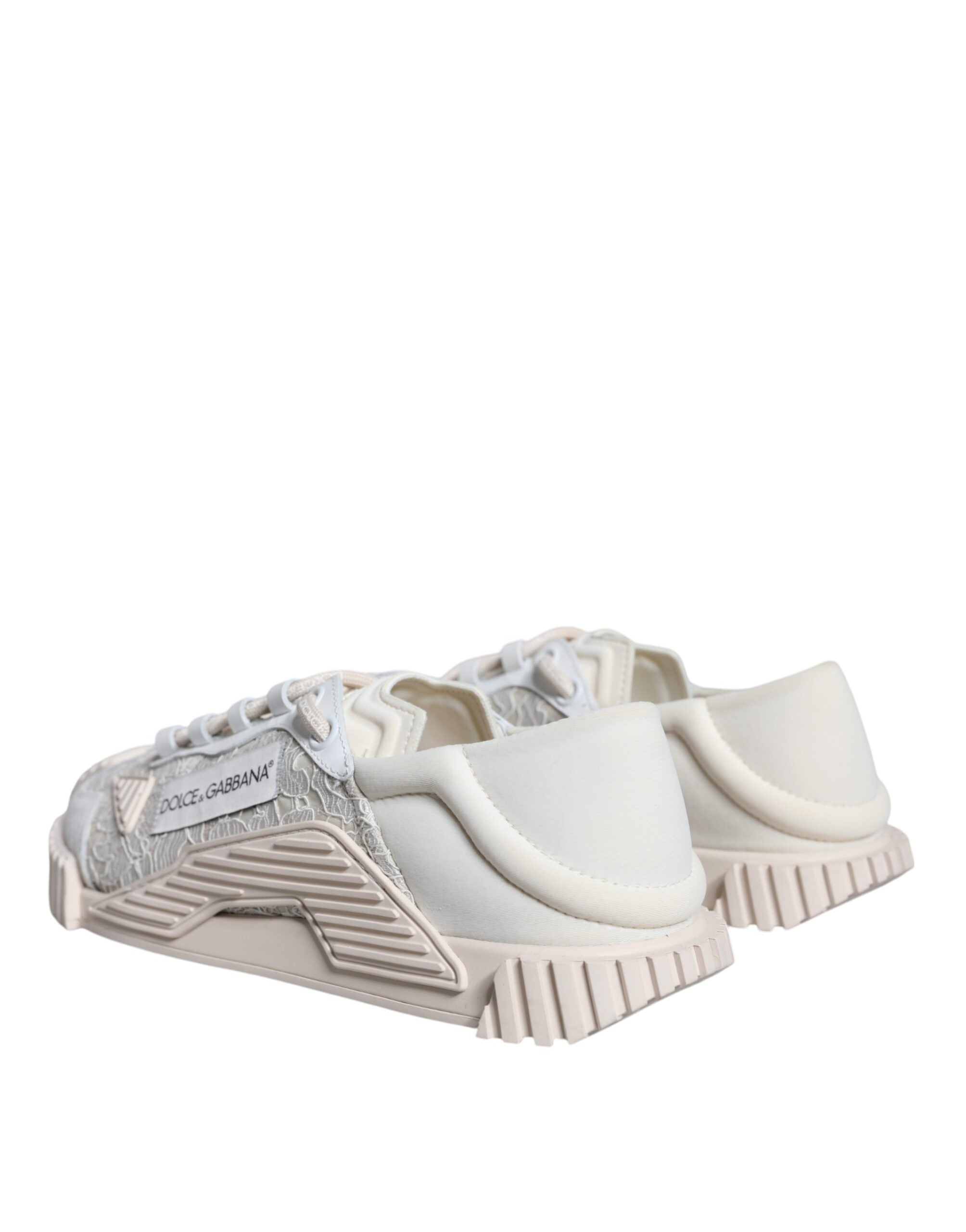 Witte NS1 lage sportschoenen met veters