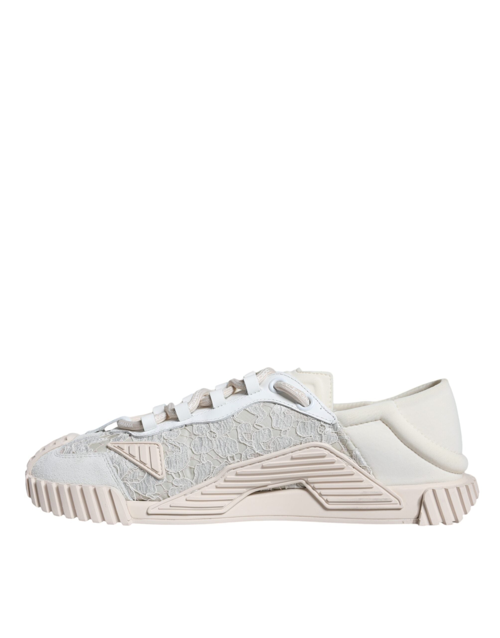 Witte NS1 lage sportschoenen met veters