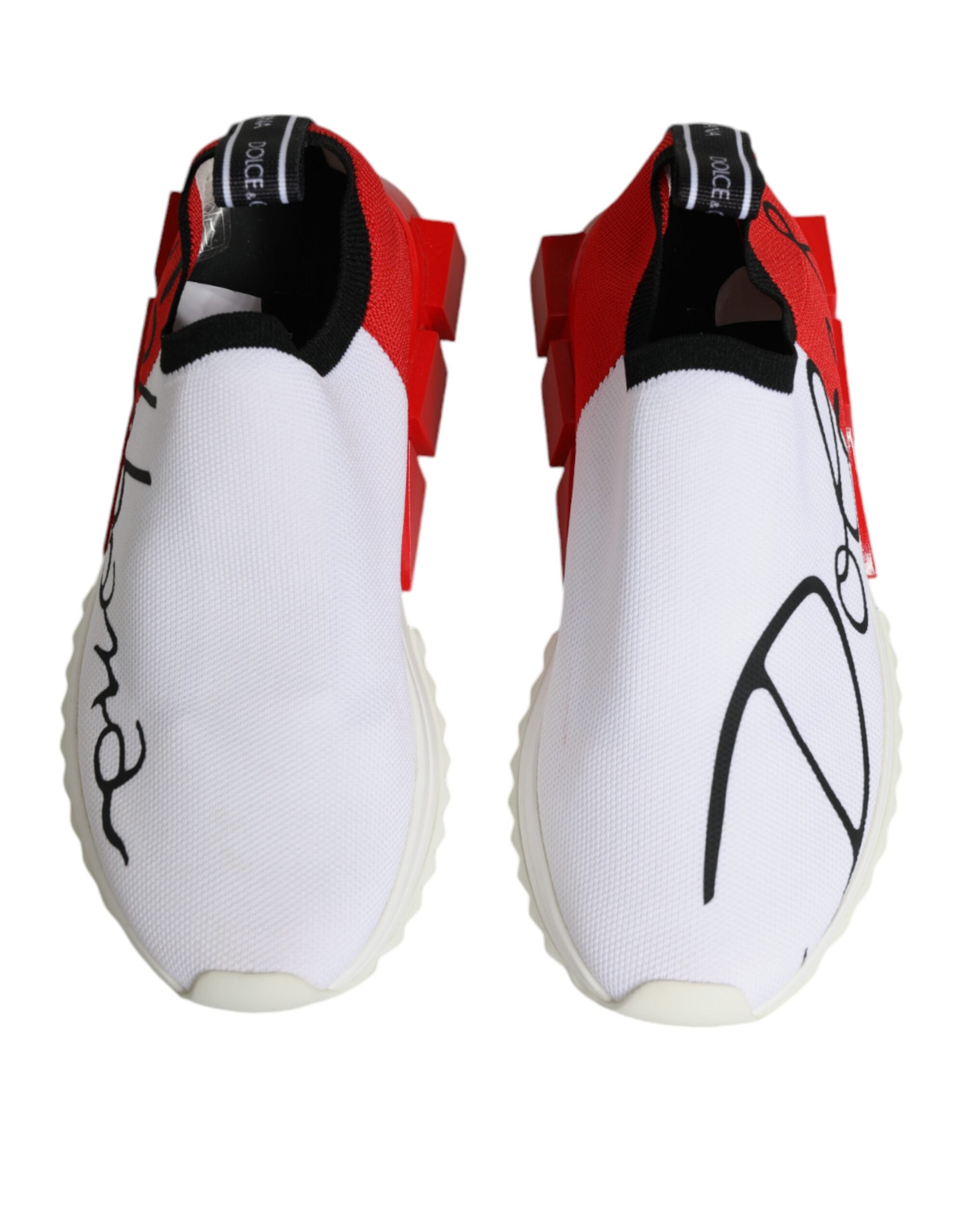 Witte rode lage Sorrento heren sneakers