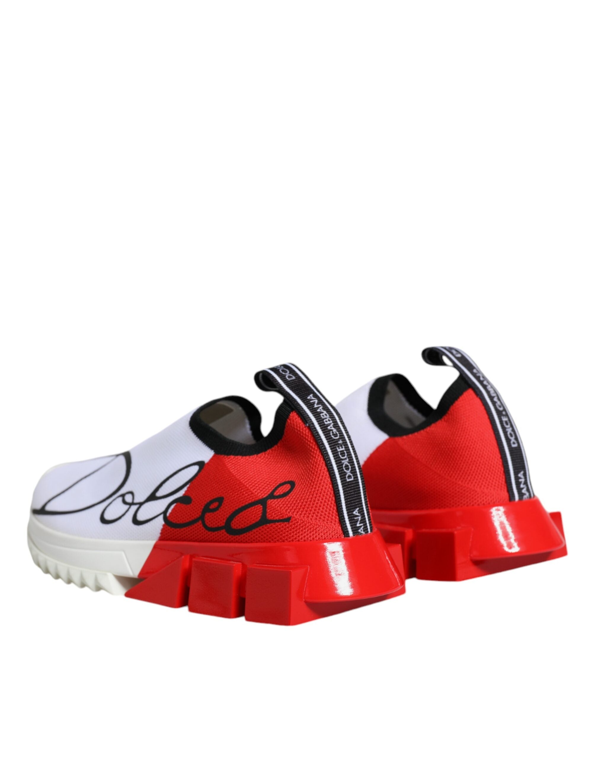 Witte rode lage Sorrento heren sneakers