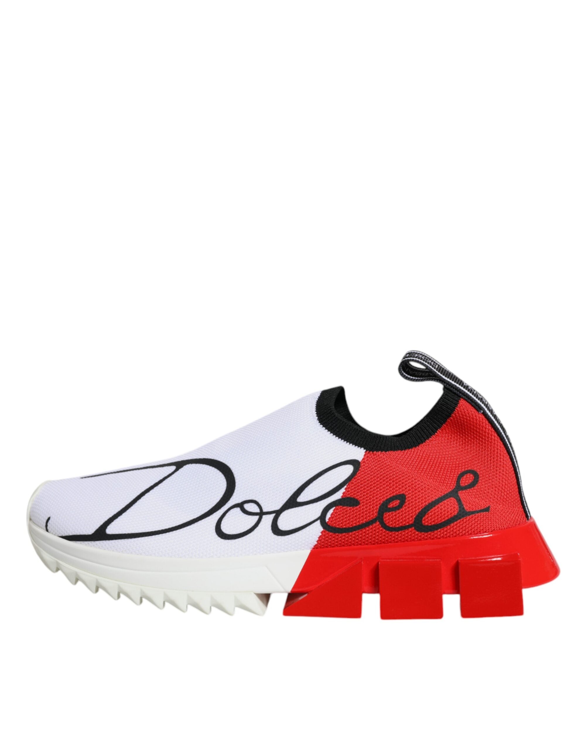 Witte rode lage Sorrento heren sneakers