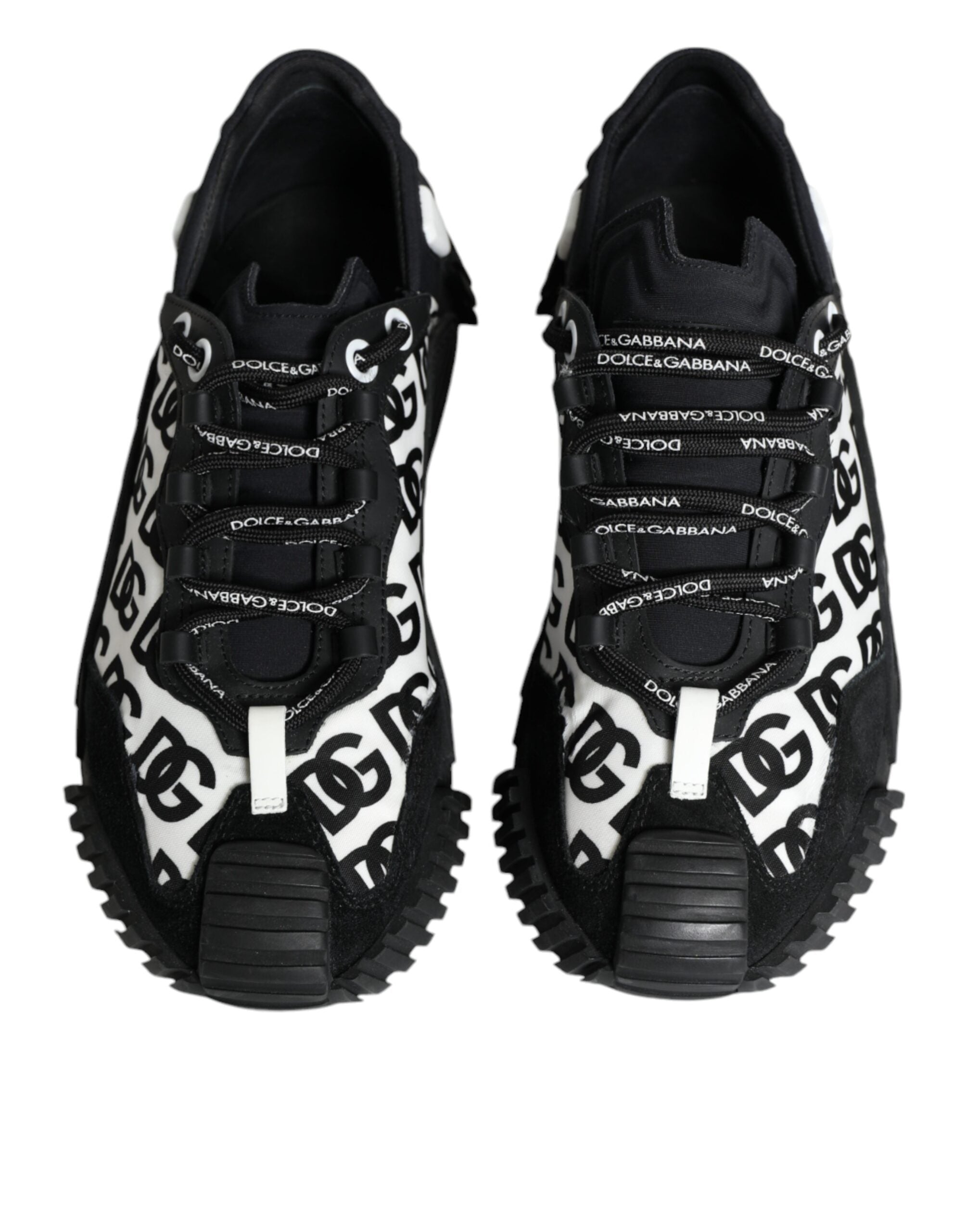 Zwarte NS1 veterschoenen met logo en lage bovenkant