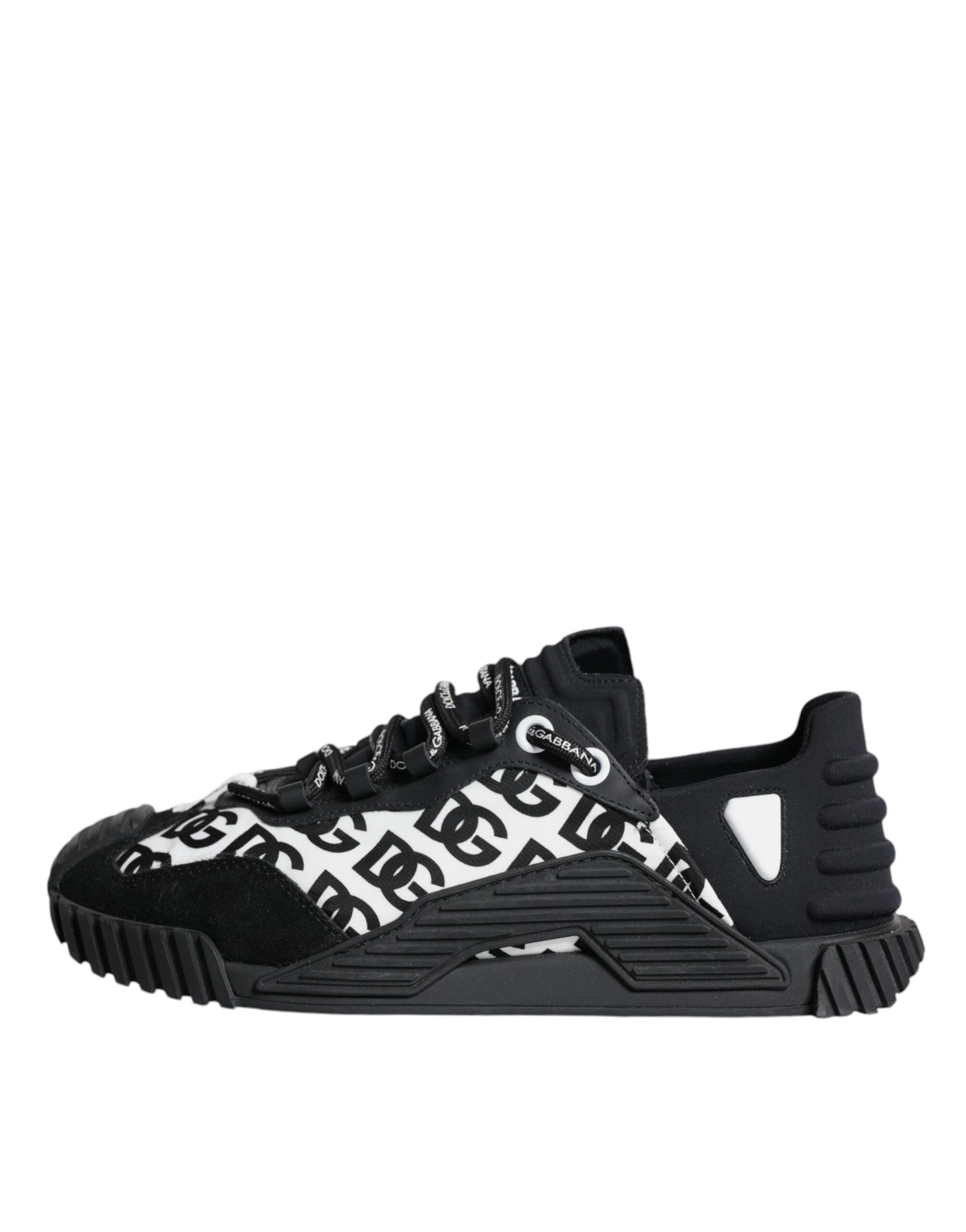 Zwarte NS1 veterschoenen met logo en lage bovenkant