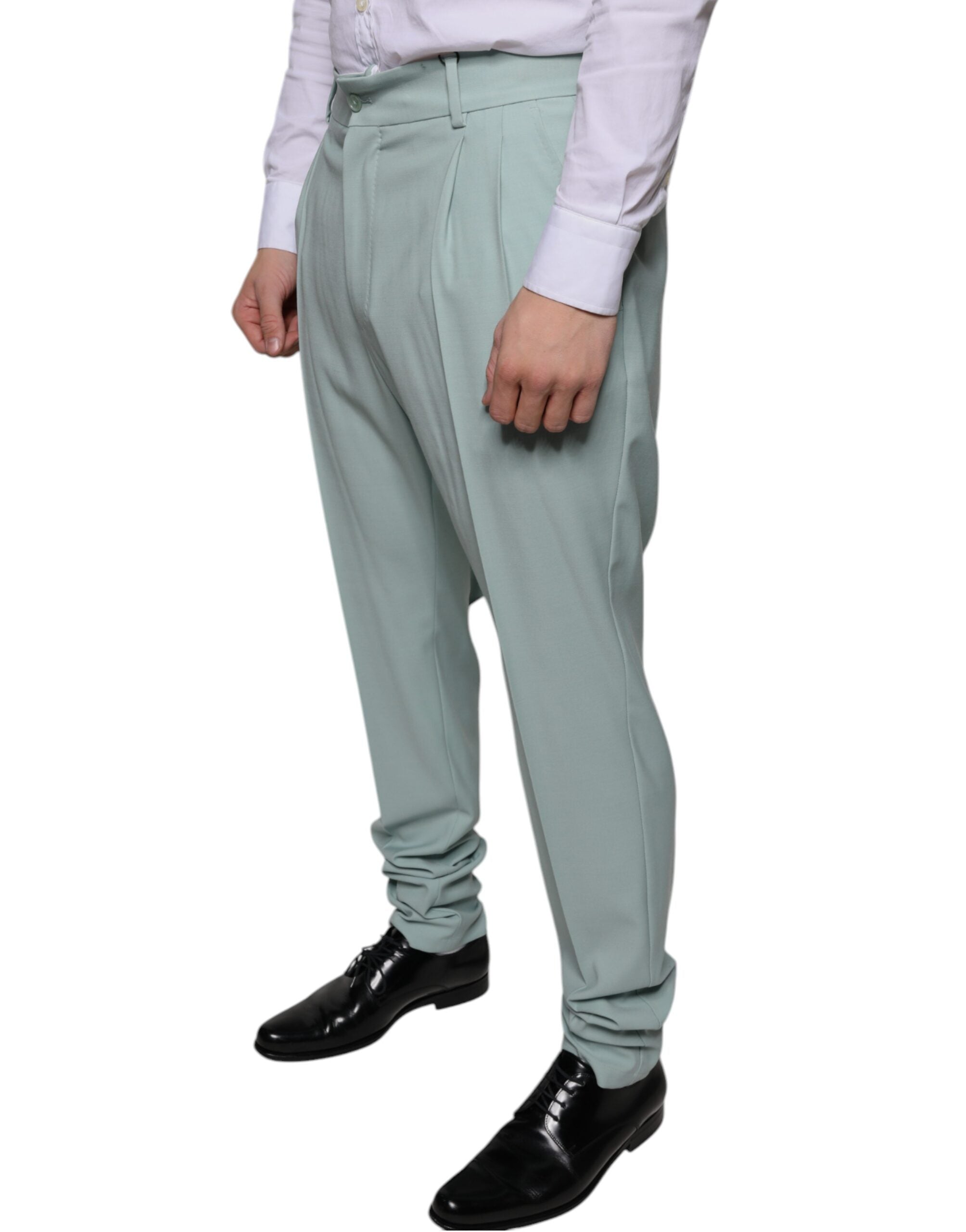 Mintgroene katoenen broek